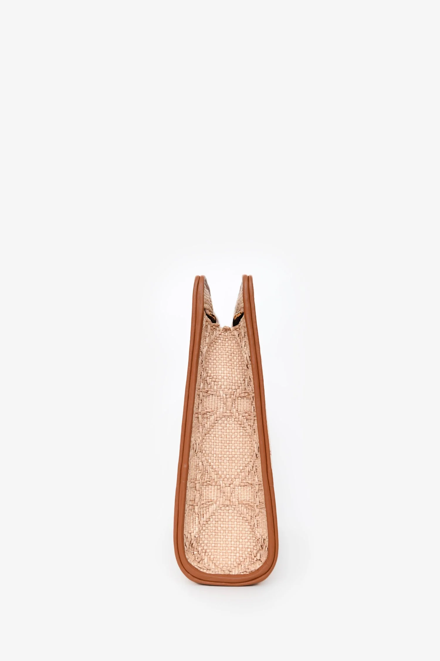 Christian Dior Brown Straw Logo Clutch - Image 3