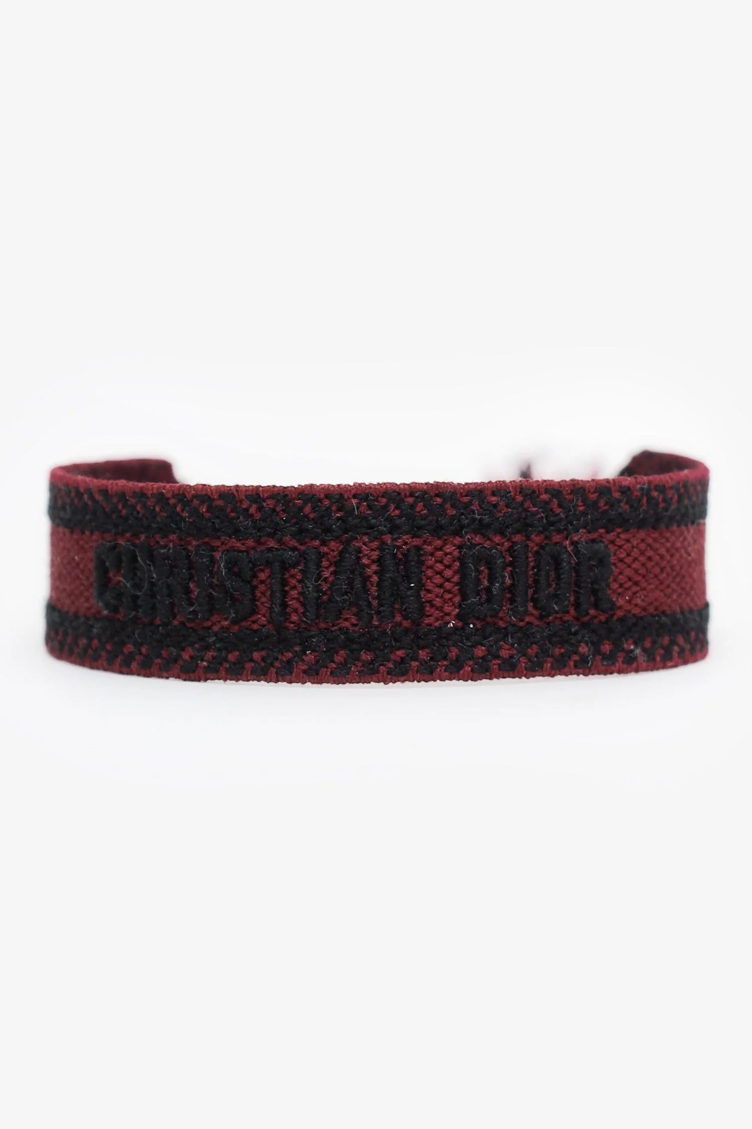 Christian Dior Burgundy/Crystal Friendship Bracelet Duo - Image 2