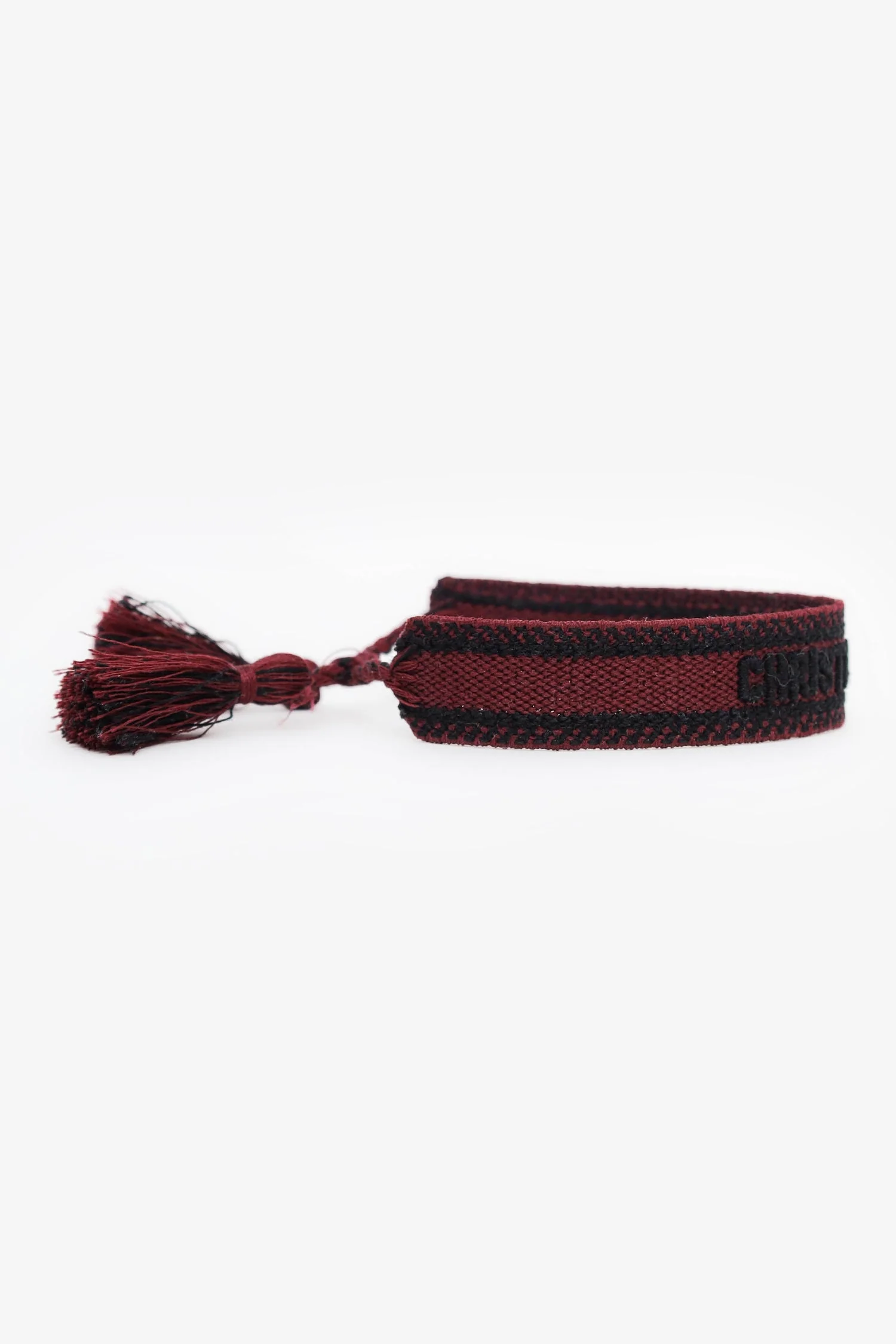 Christian Dior Burgundy/Crystal Friendship Bracelet Duo - Image 3