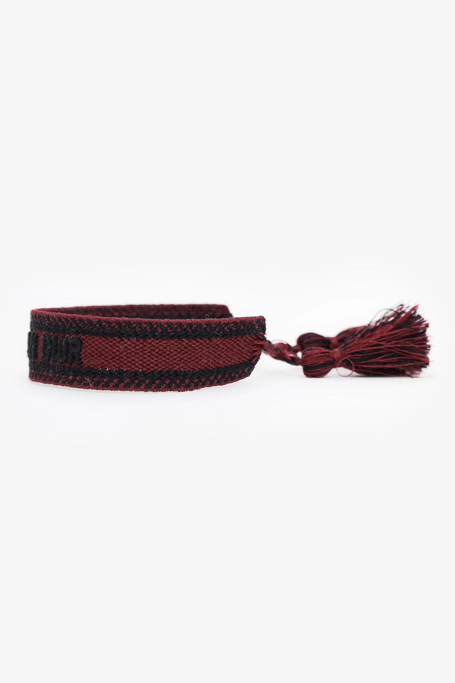 Christian Dior Burgundy/Crystal Friendship Bracelet Duo - Image 5