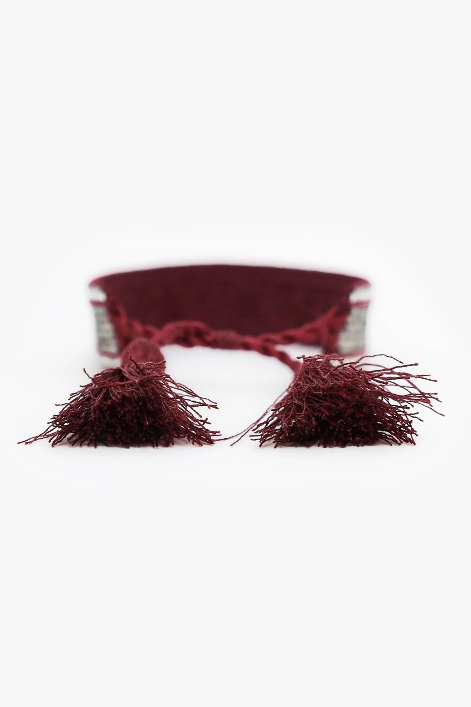 Christian Dior Burgundy/Crystal Friendship Bracelet Duo - Image 8