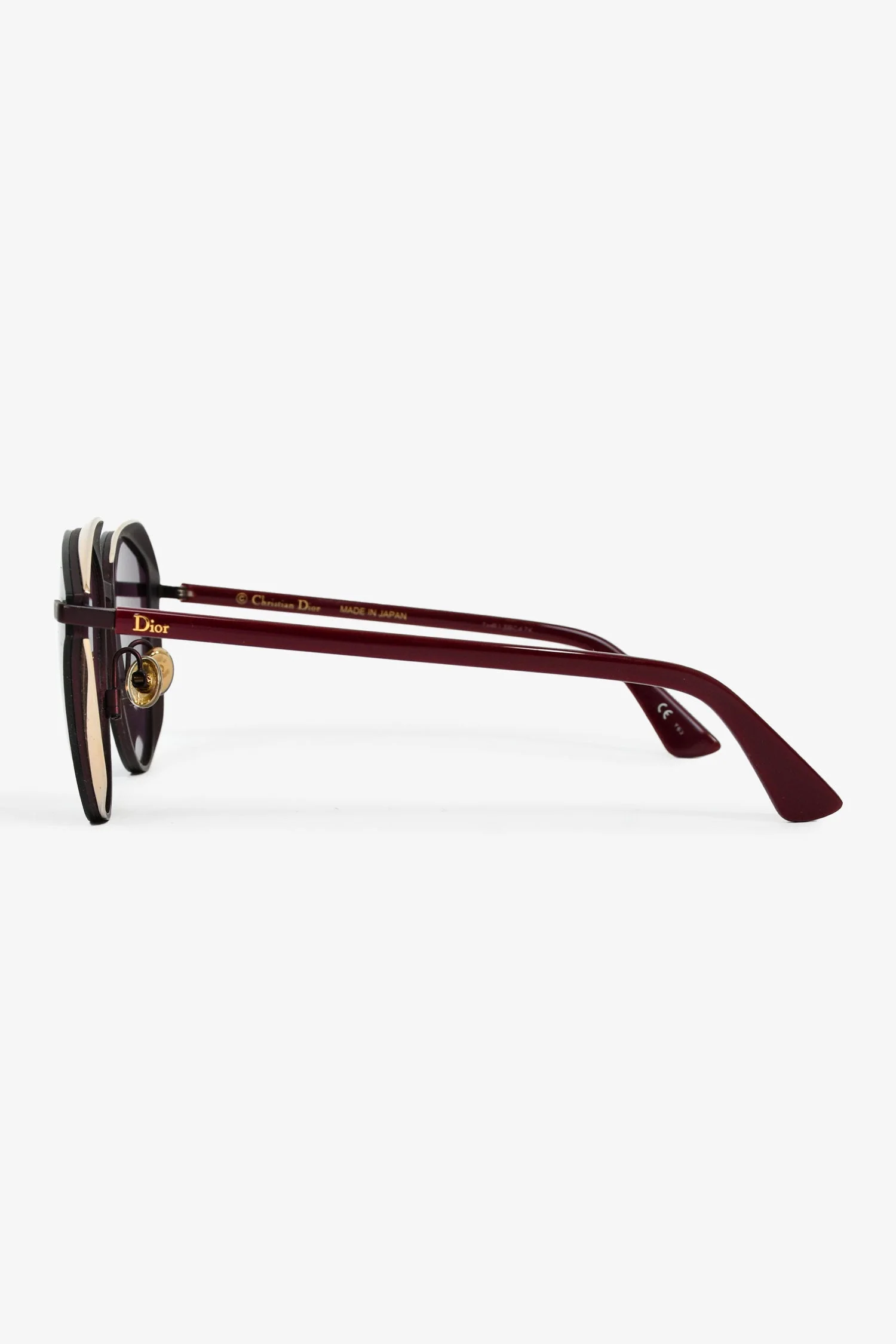 Christian Dior Burgundy 'DiorMurmure' Sunglasses - Image 3