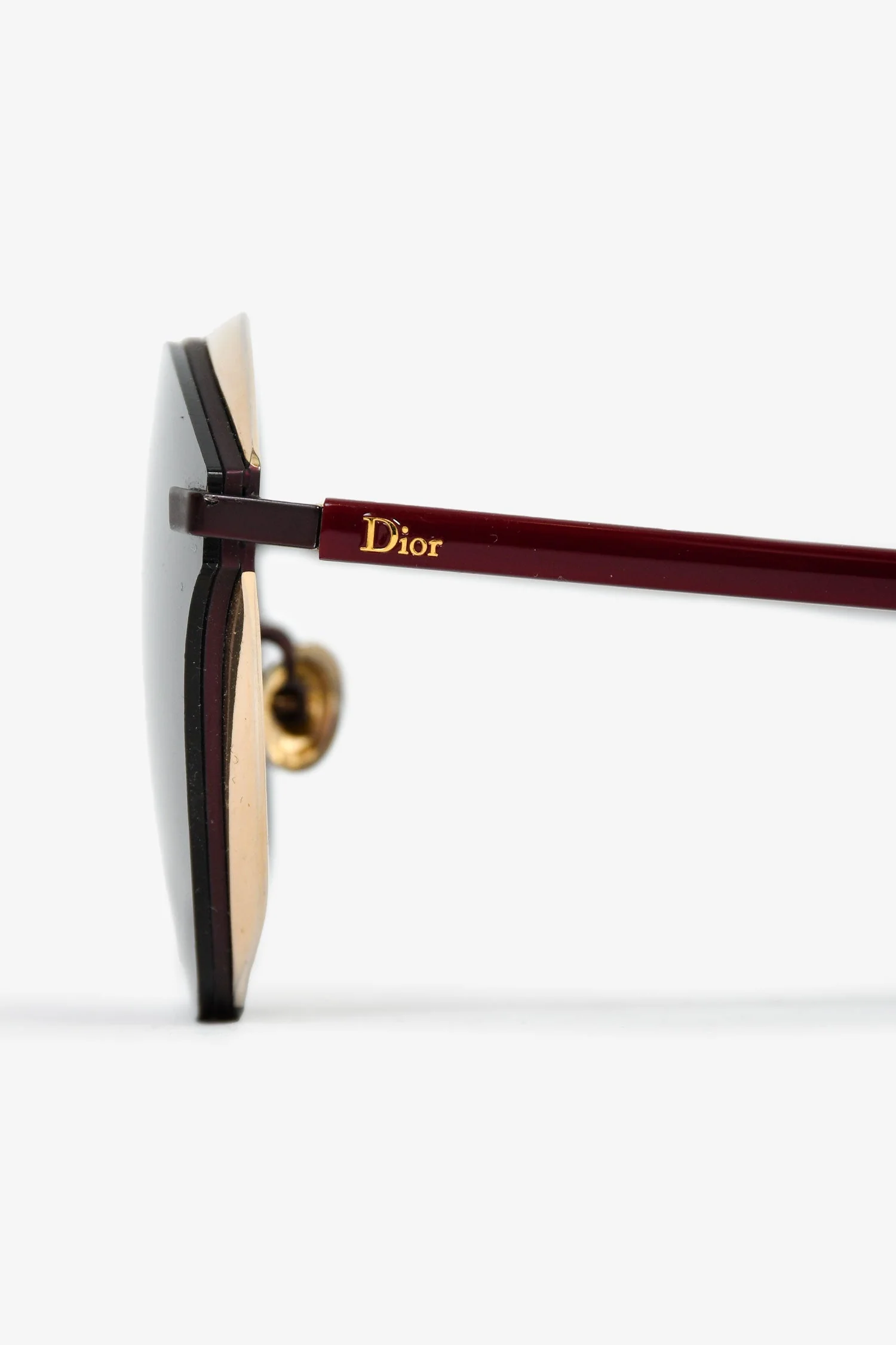 Christian Dior Burgundy 'DiorMurmure' Sunglasses - Image 4