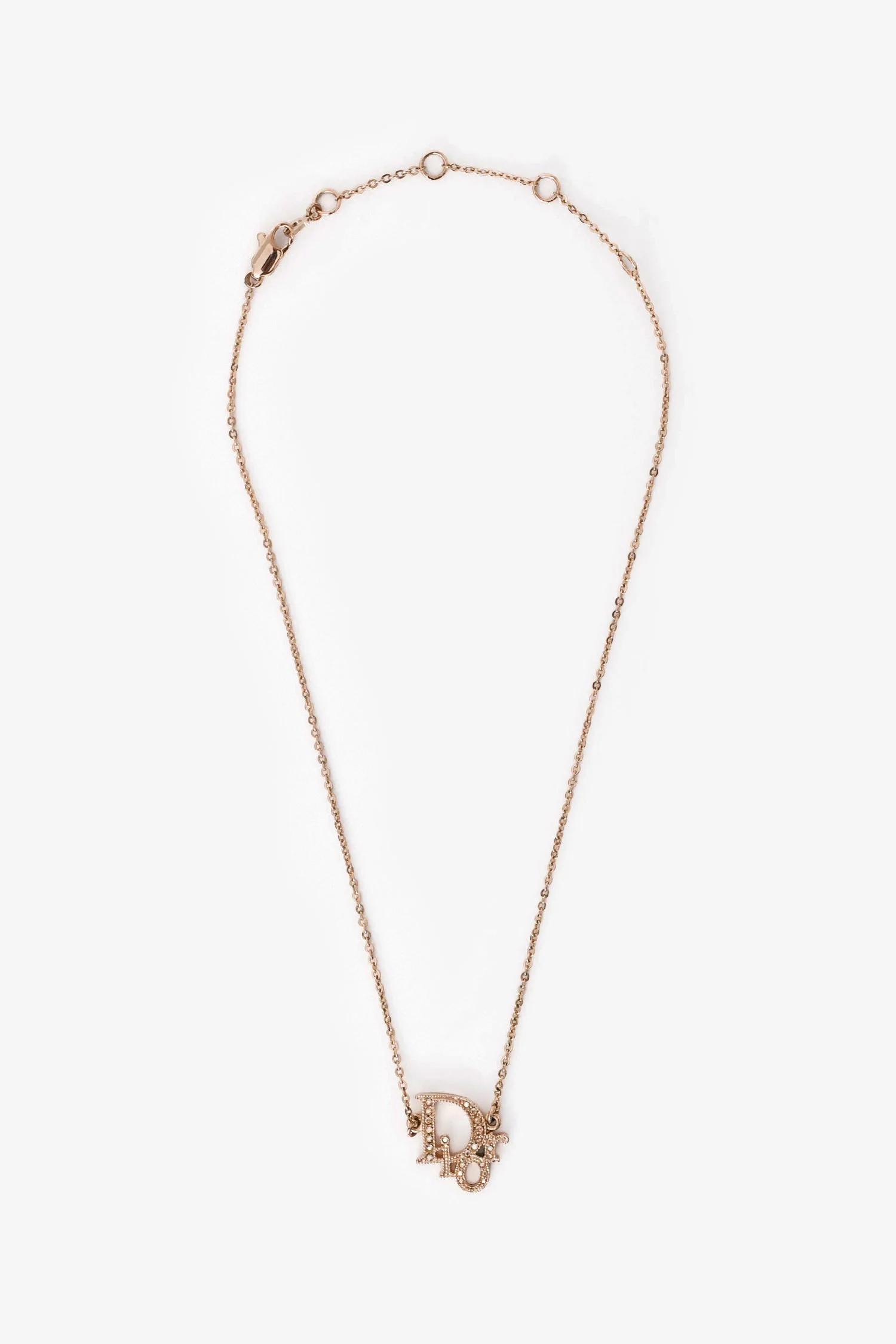 Christian Dior Gold Tone 'Dior' Necklace - Image 2