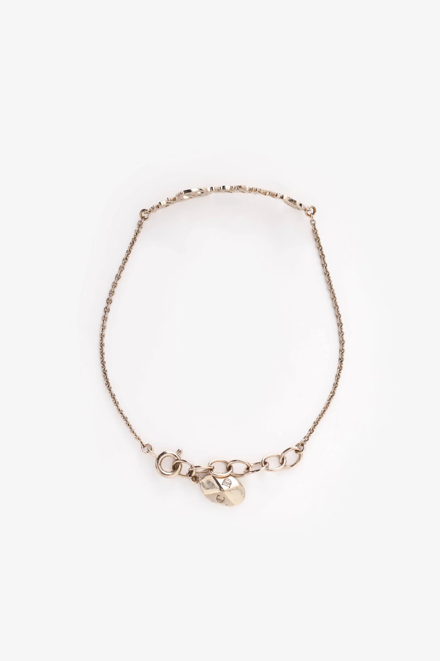 Christian Dior Gold Tone Logo Bracelet - Image 2