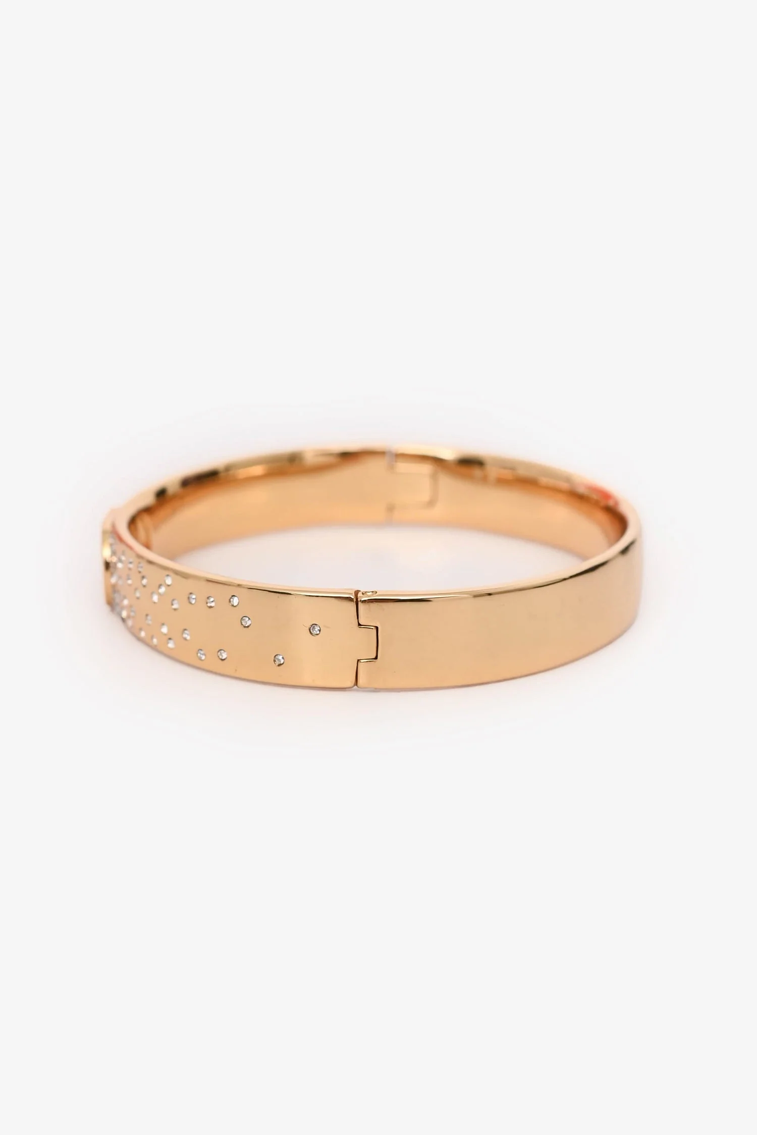 Christian Dior Gold Tone 'Trésor' Bangle Bracelet Size L - Image 4
