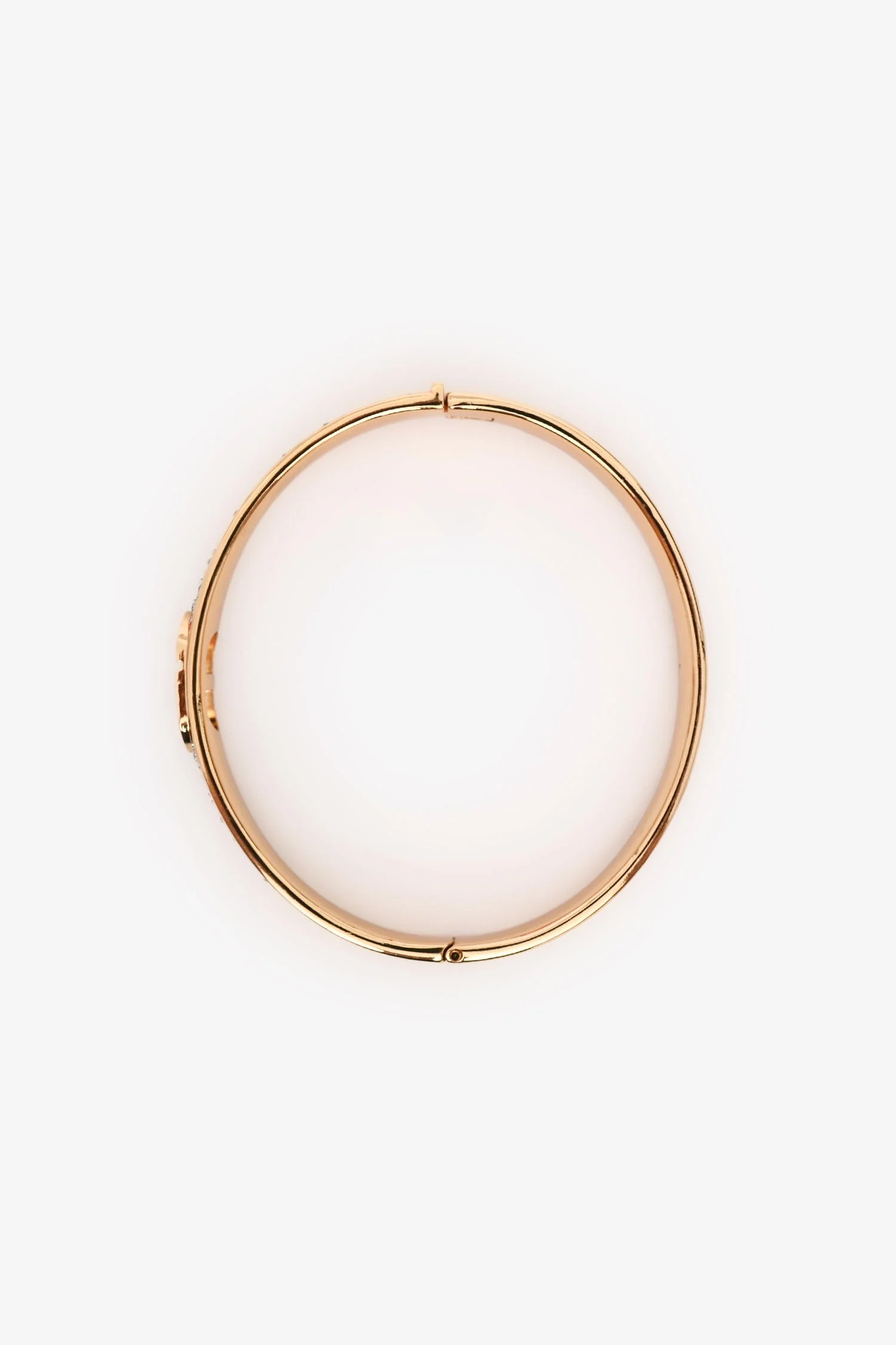 Christian Dior Gold Tone 'Trésor' Bangle Bracelet Size L - Image 5