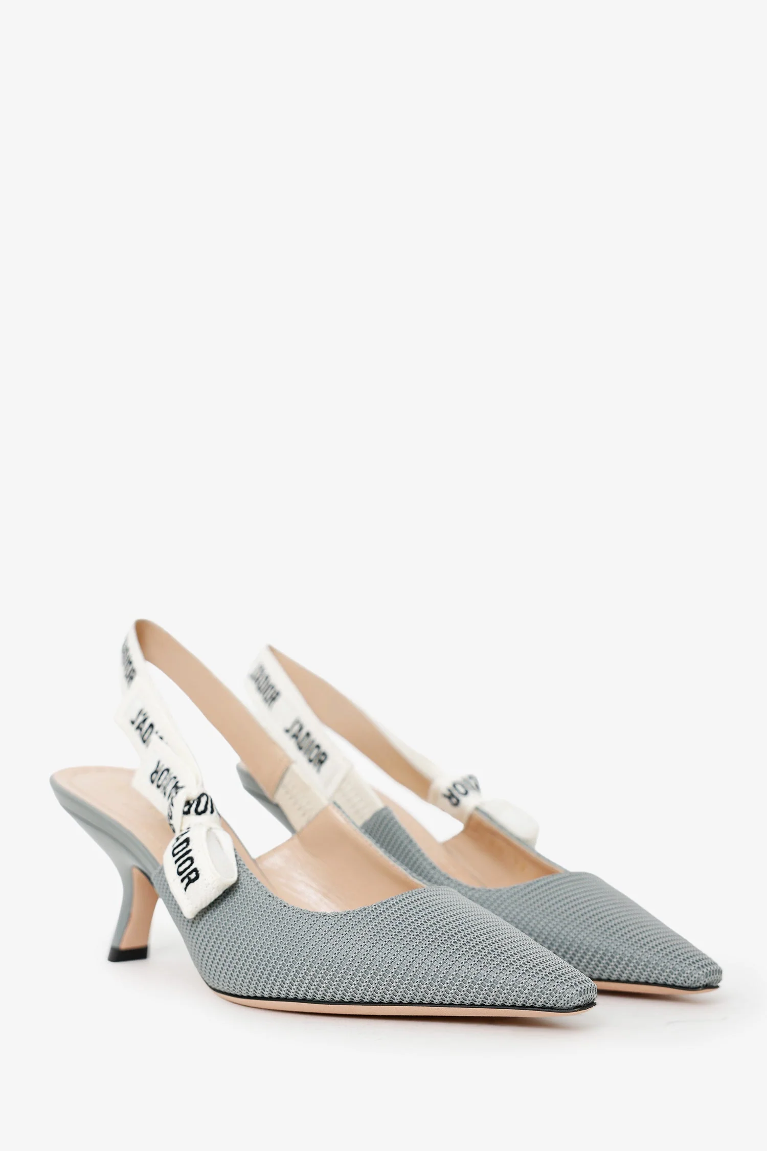 Christian Dior Grey J'Adior Slingback Pumps Size 35 - Image 2
