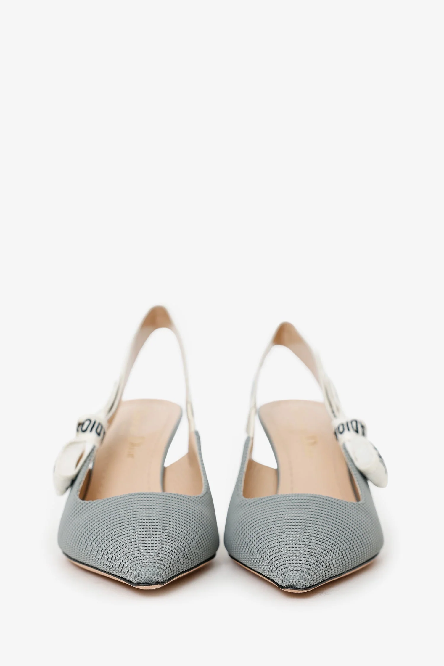 Christian Dior Grey J'Adior Slingback Pumps Size 35 - Image 3