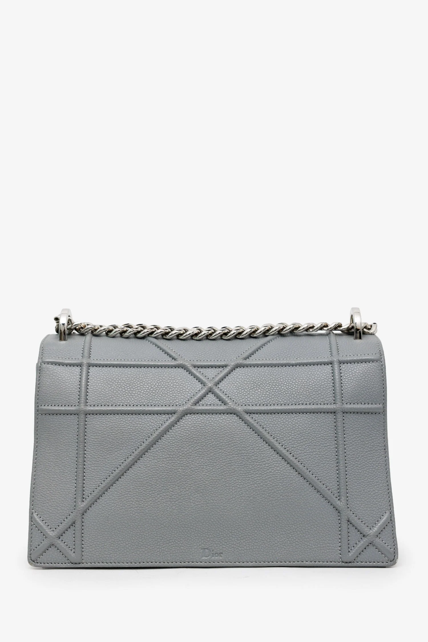 Christian Dior Grey Leather Cannage 'Dioramma' Shoulder Bag - Image 2