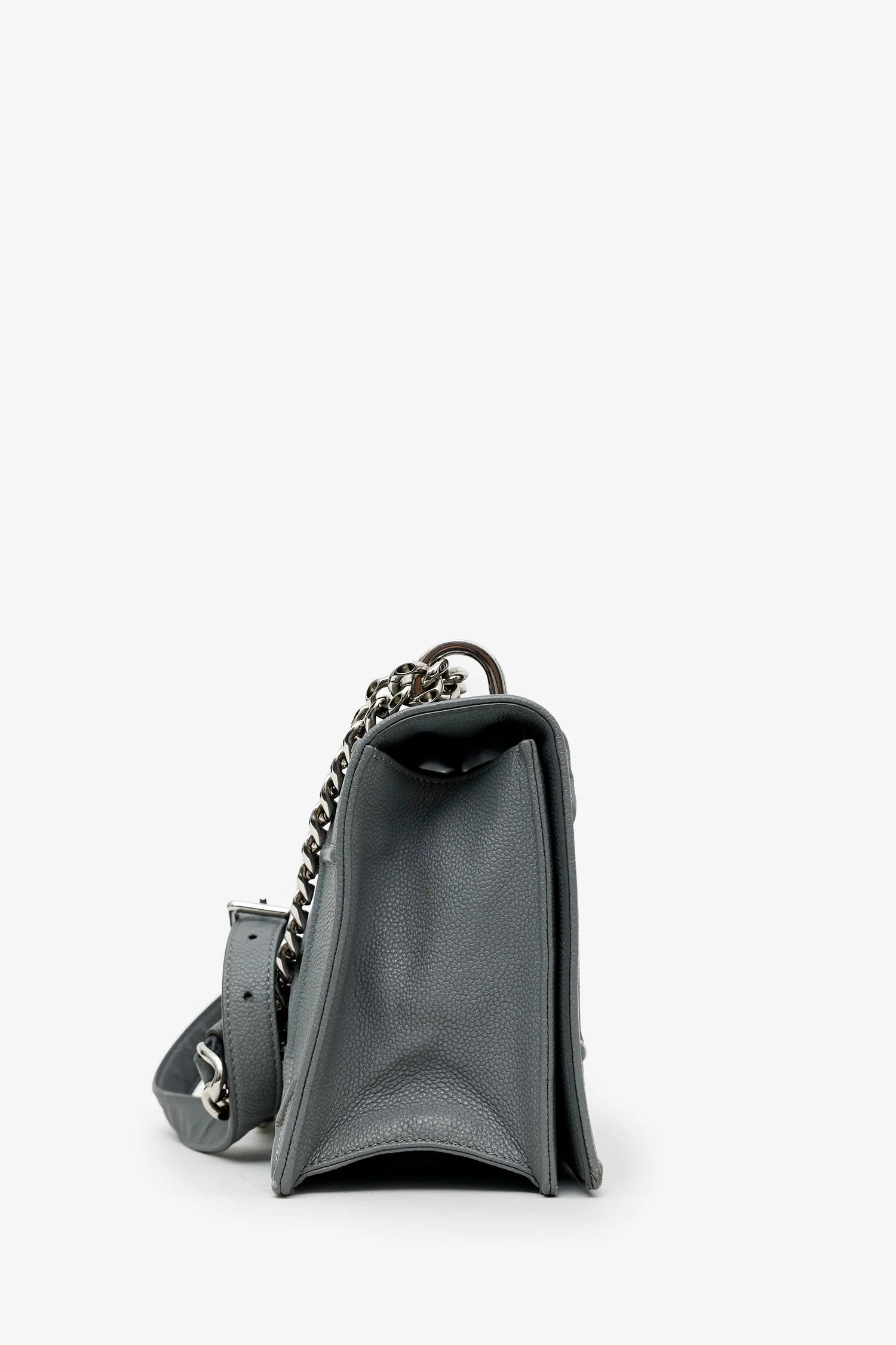 Christian Dior Grey Leather Cannage 'Dioramma' Shoulder Bag - Image 3