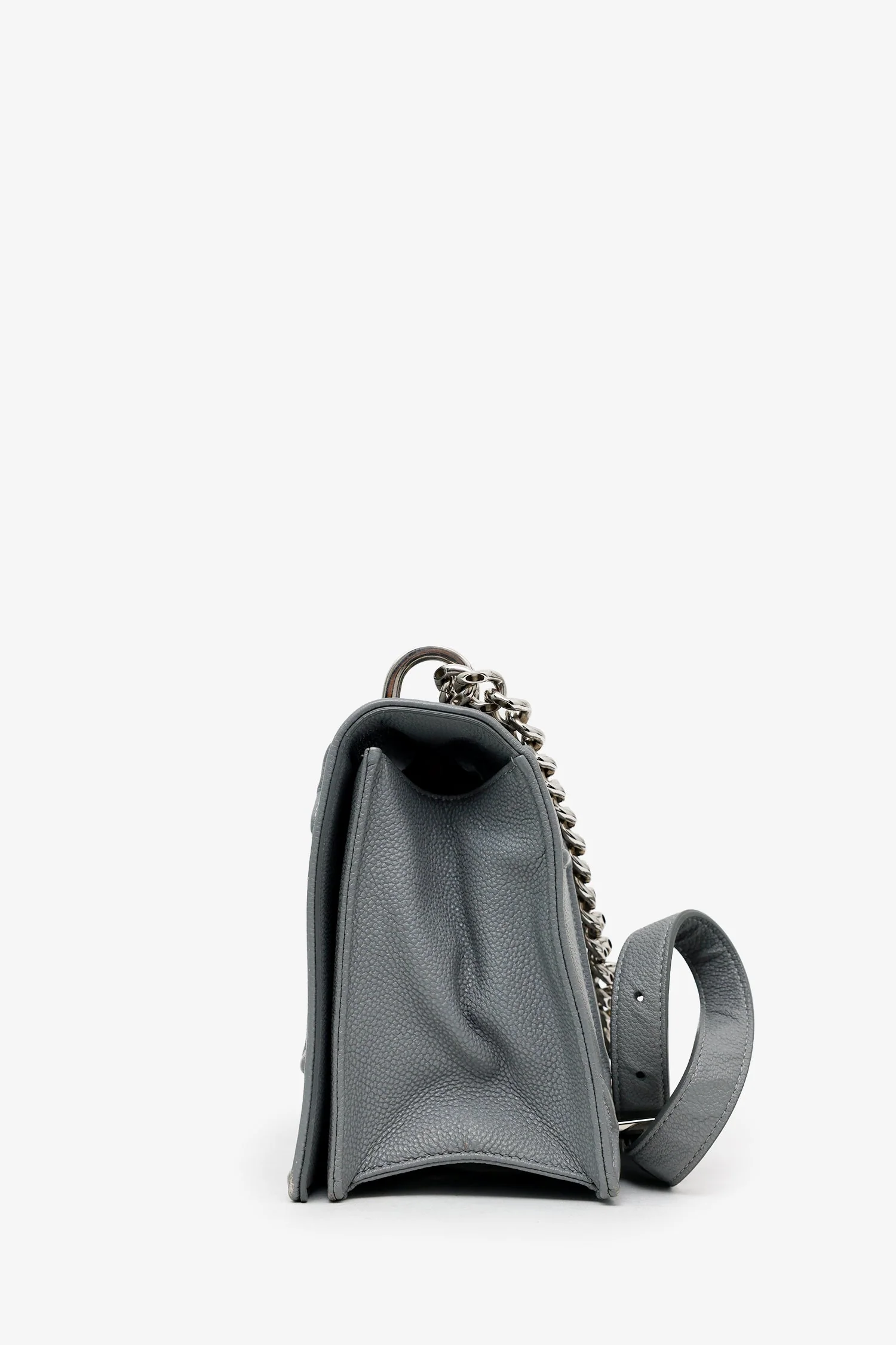 Christian Dior Grey Leather Cannage 'Dioramma' Shoulder Bag - Image 4