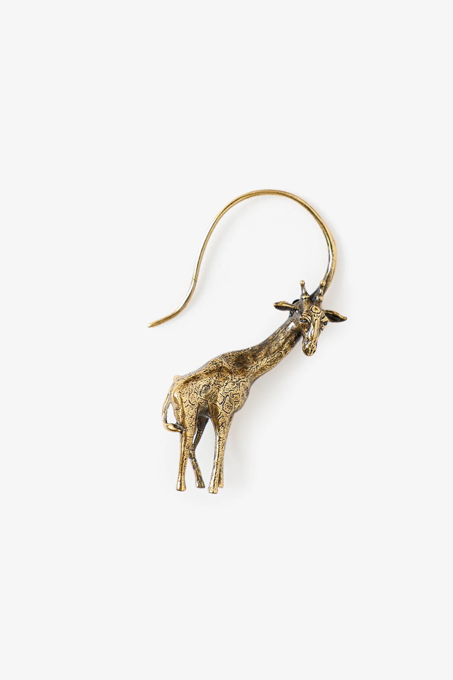 Christian Dior Metal Lion Giraffe D-Wild Hoop Earrings - Image 3