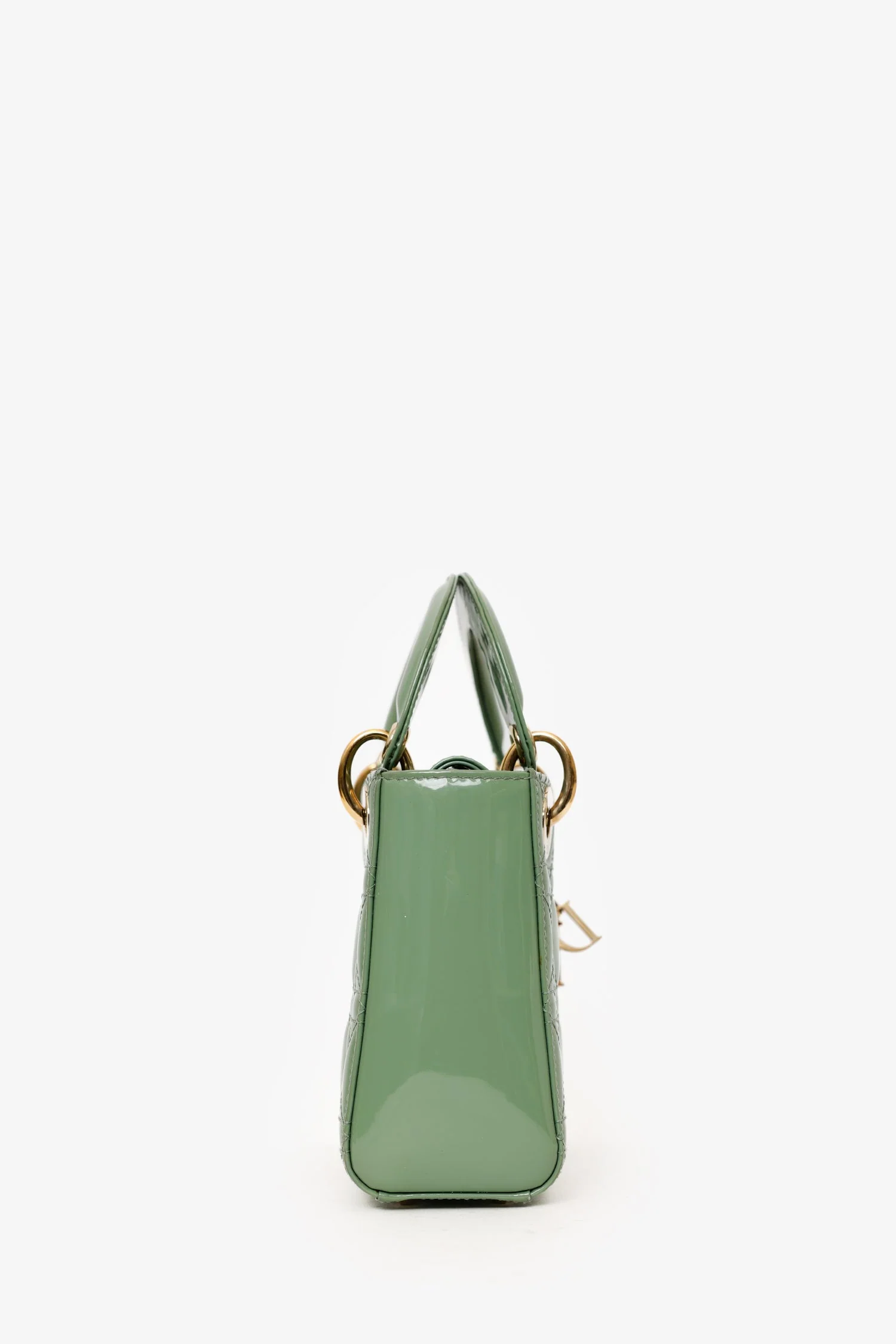 Christian Dior Mint Green Patent Leather Mini Lady Dior - Image 3