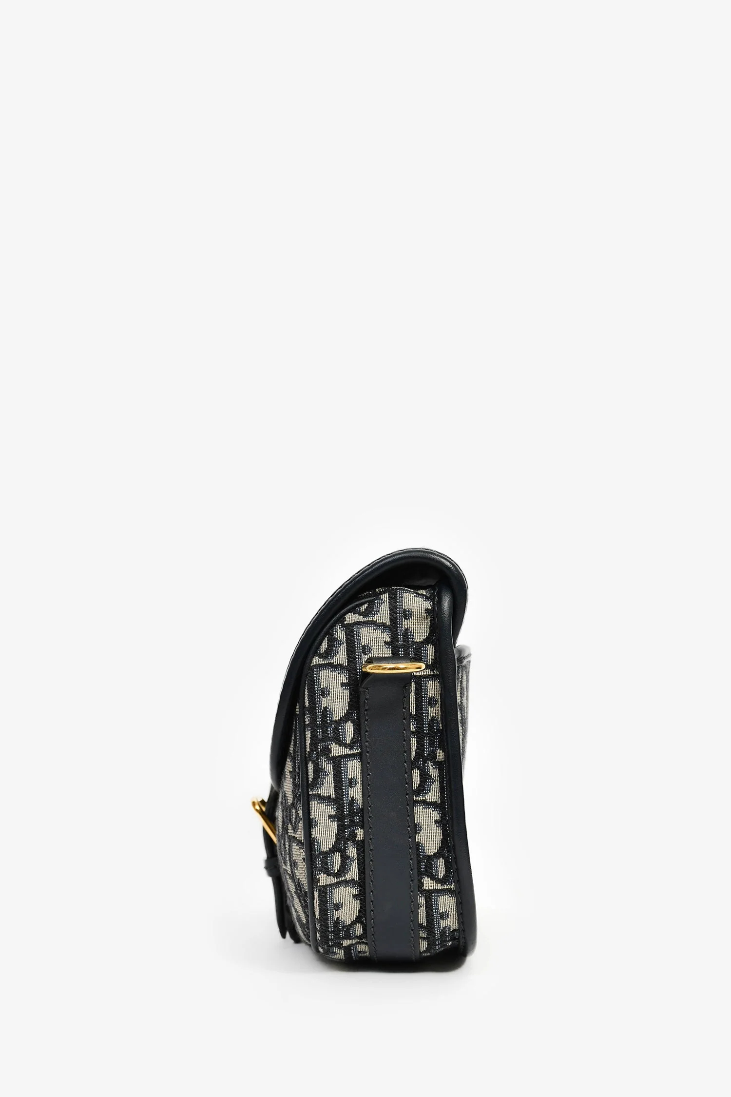 Christian Dior Navy Blue Oblique Jacquard Medium 'Bobby' Crossbody Bag - Image 4