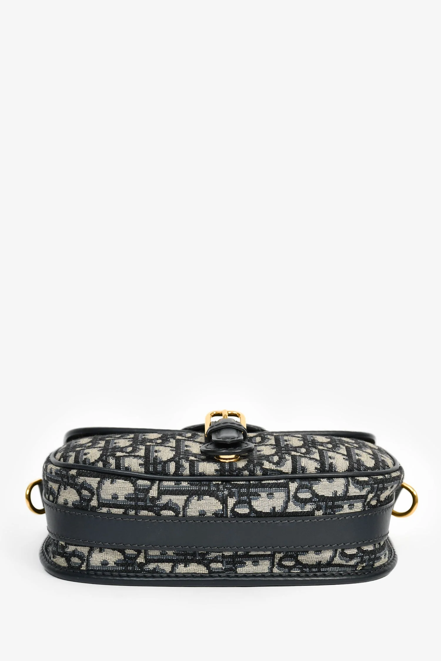 Christian Dior Navy Blue Oblique Jacquard Medium 'Bobby' Crossbody Bag - Image 5