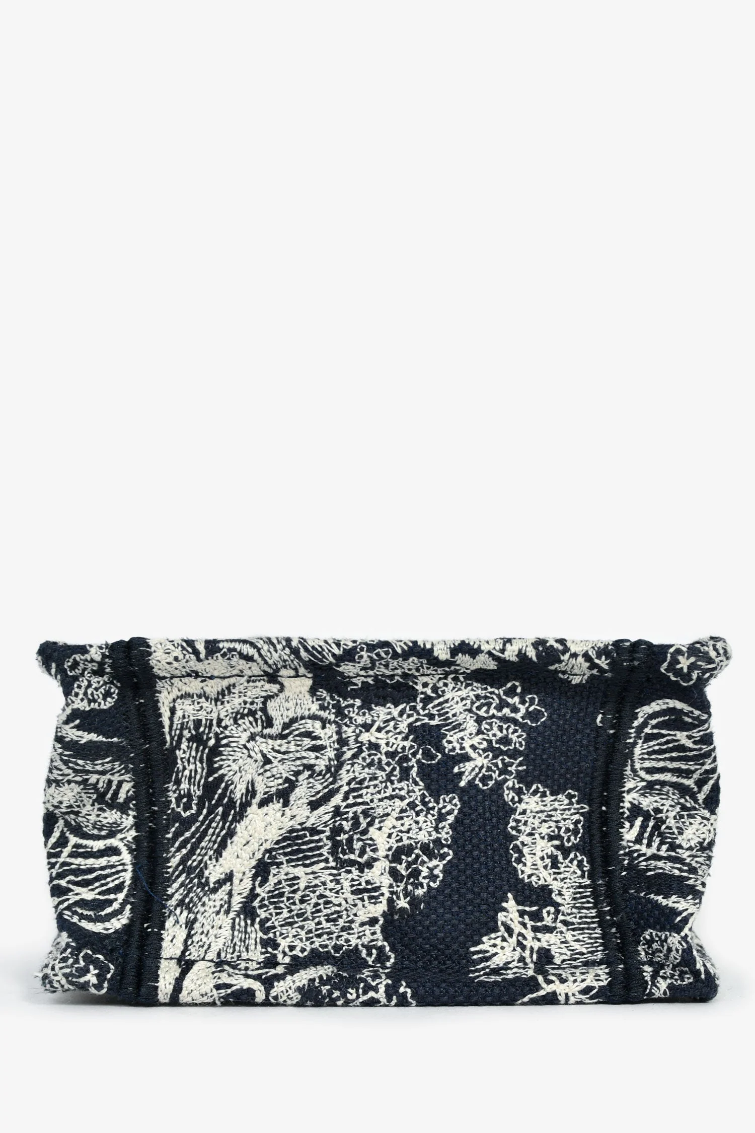 Christian Dior Navy/Cream 'Toile de Jouy' Vertical Mini Book Tote - Image 5