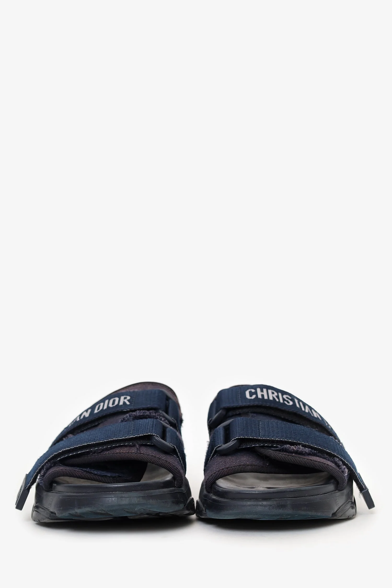 Christian Dior Navy J'Adior Velcro Slides Size 36 - Image 3