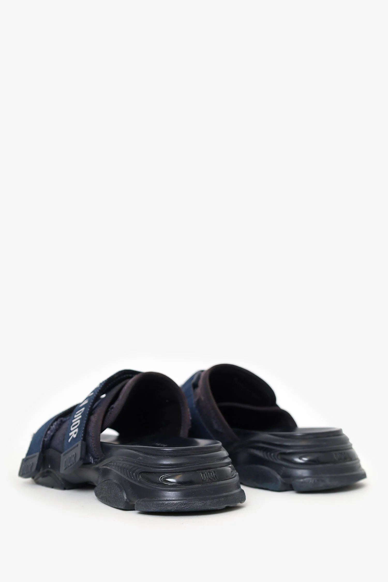 Christian Dior Navy J'Adior Velcro Slides Size 36 - Image 4