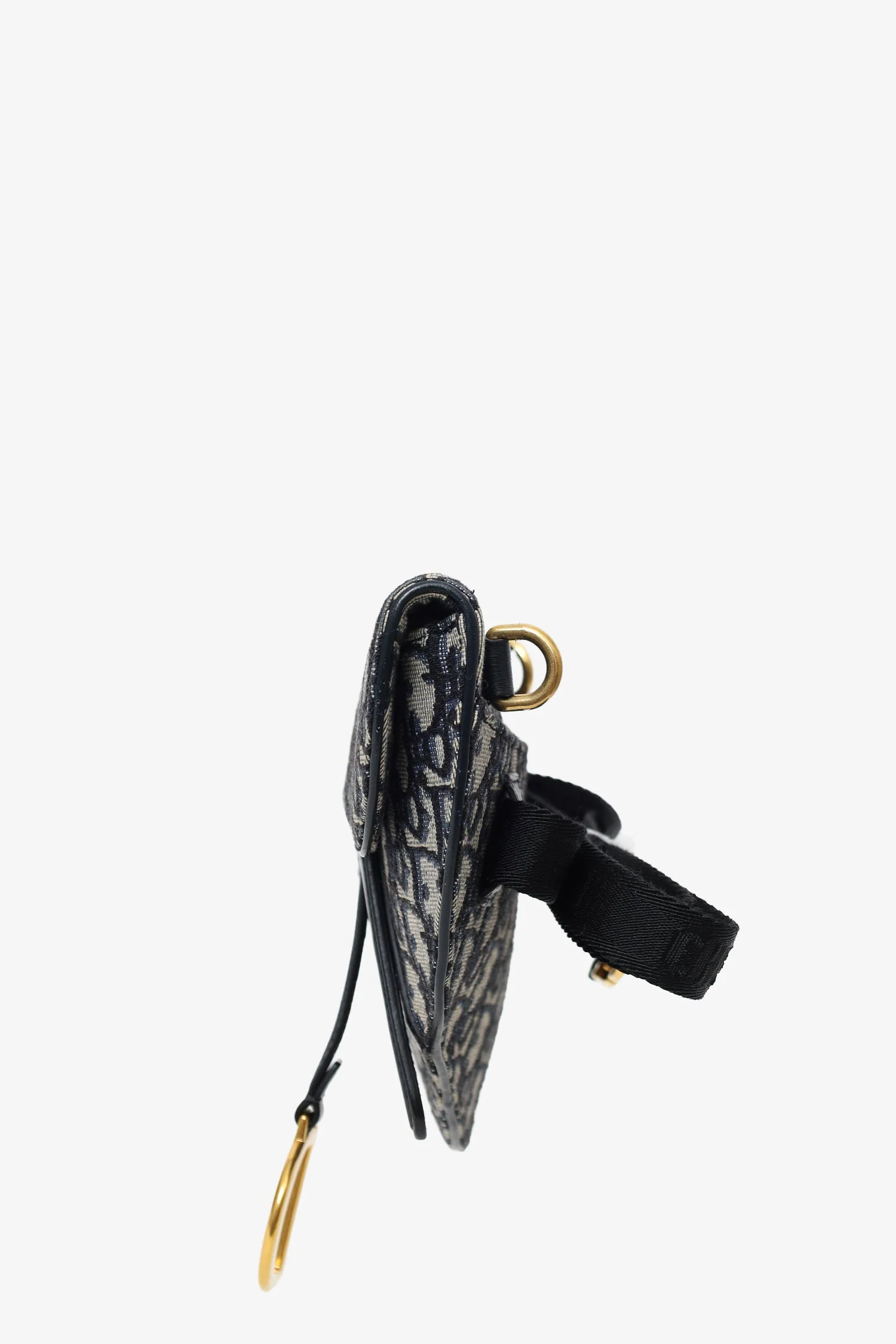Christian Dior Navy Oblique Canvas Saddle Belt Bag - Image 3
