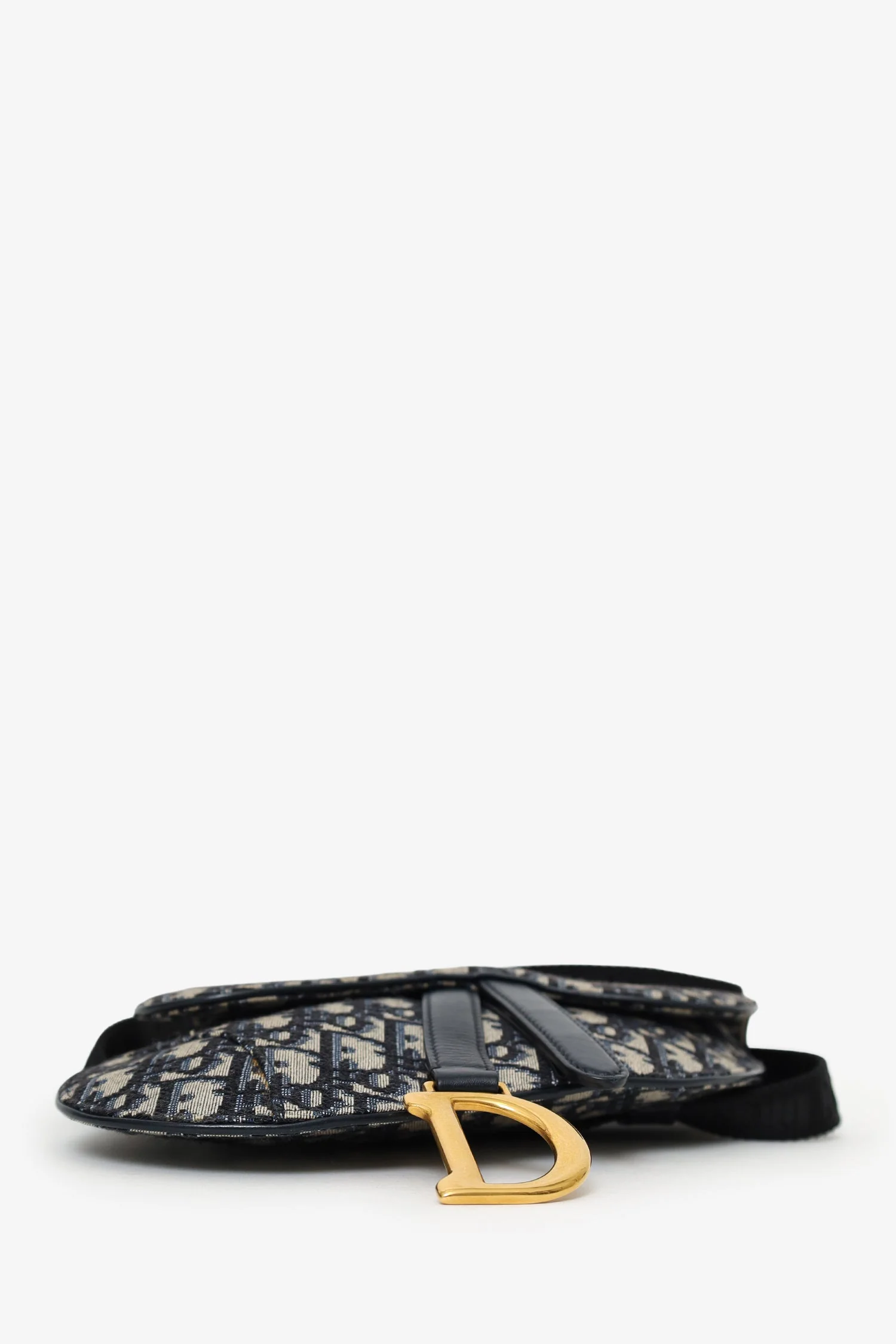 Christian Dior Navy Oblique Canvas Saddle Belt Bag - Image 5