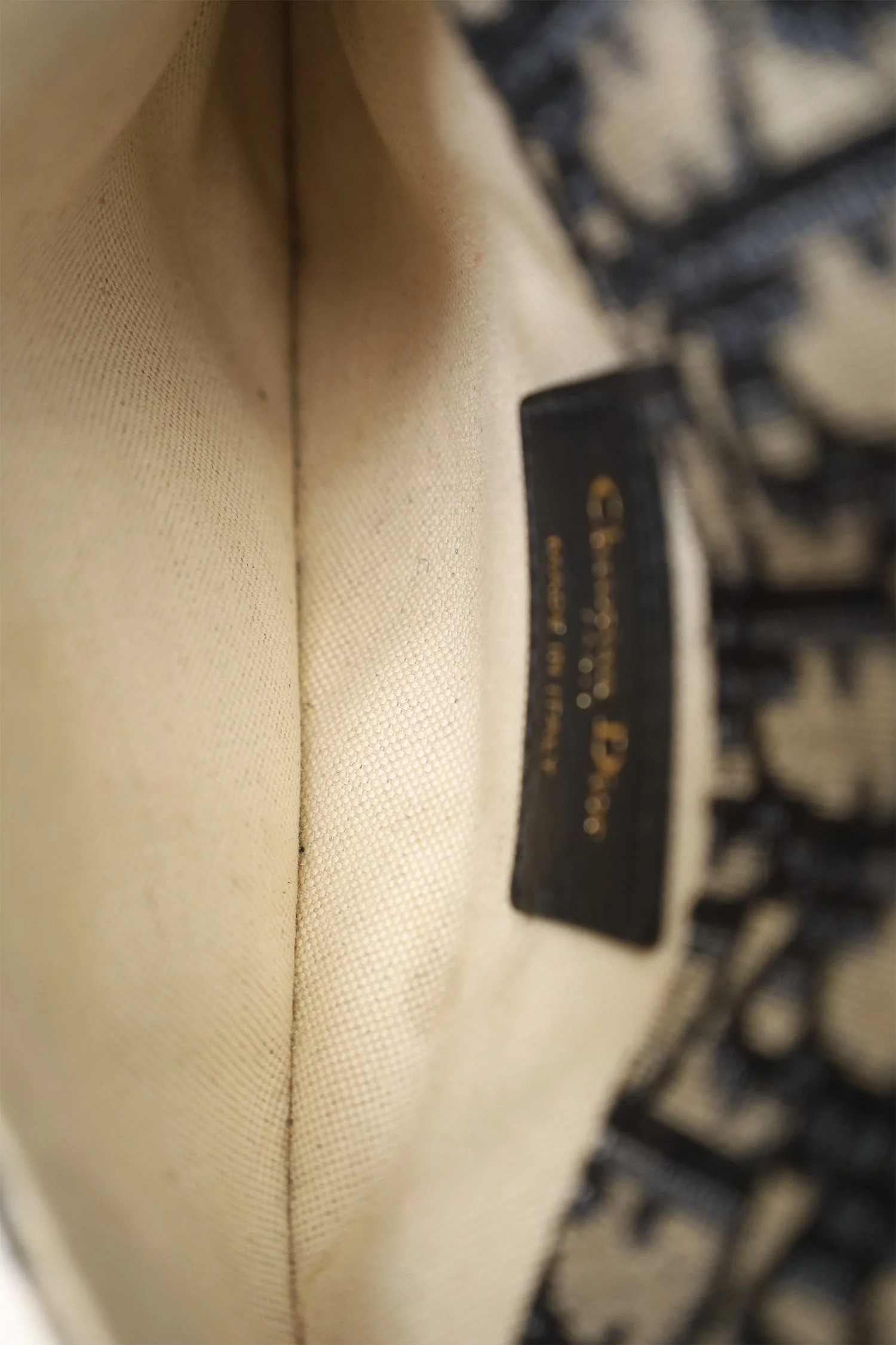 Christian Dior Navy Oblique Canvas Saddle Belt Bag - Image 7