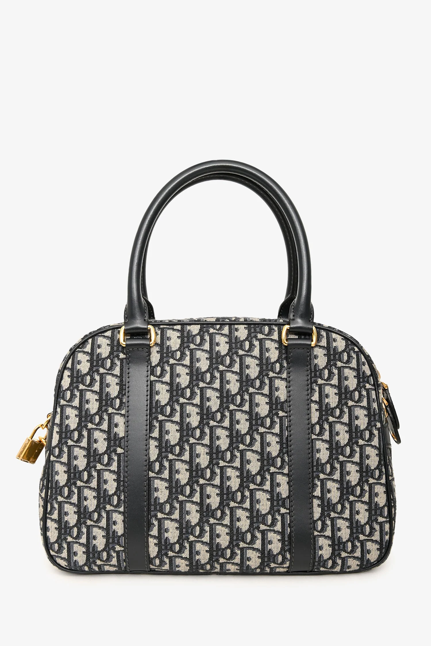 Christian Dior Navy Oblique Jacquard D-Vibe Bag With Crossbody Strap - Image 2