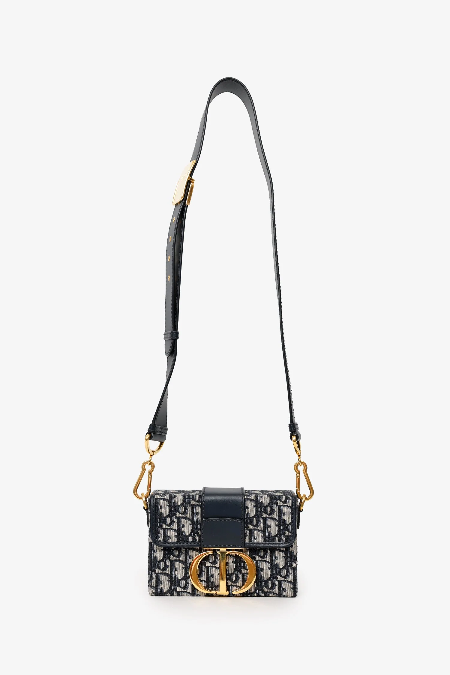 Christian Dior Navy Oblique Montaigne 30 Box Bag - Image 6