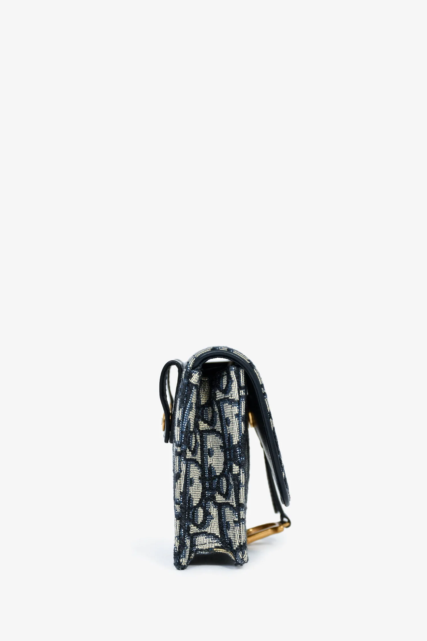 Christian Dior Navy Oblique Saddle Belt Bag - Image 3