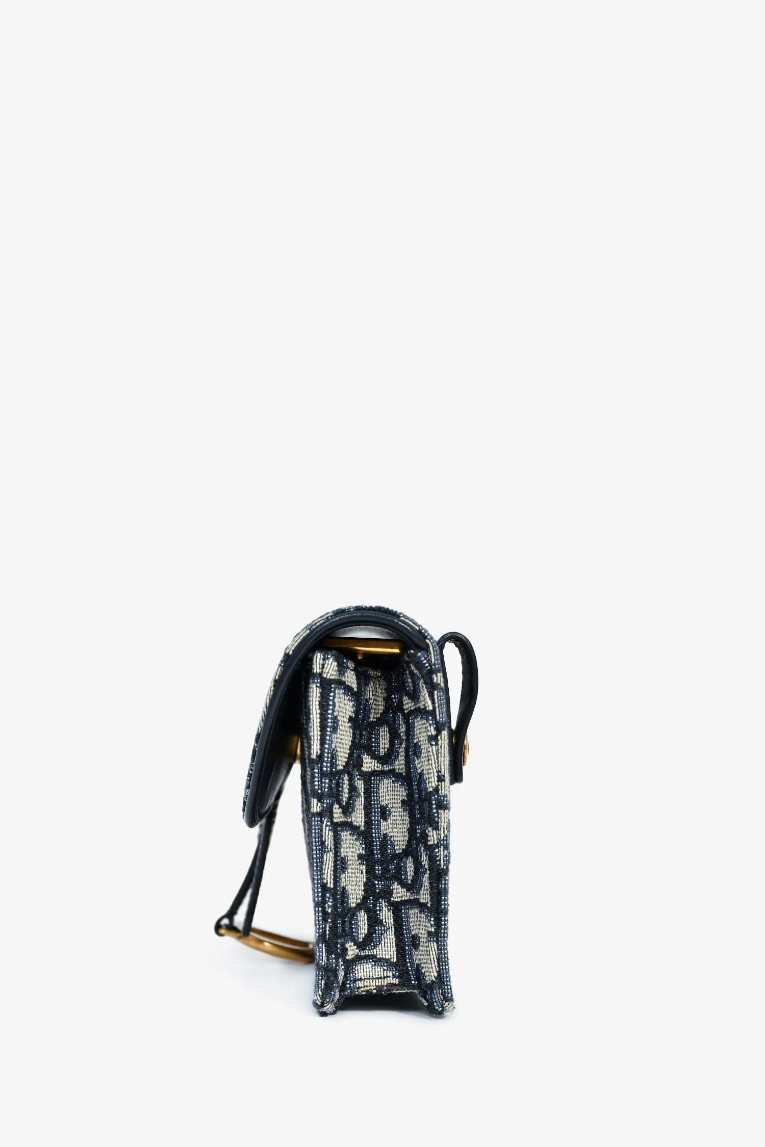 Christian Dior Navy Oblique Saddle Belt Bag - Image 4