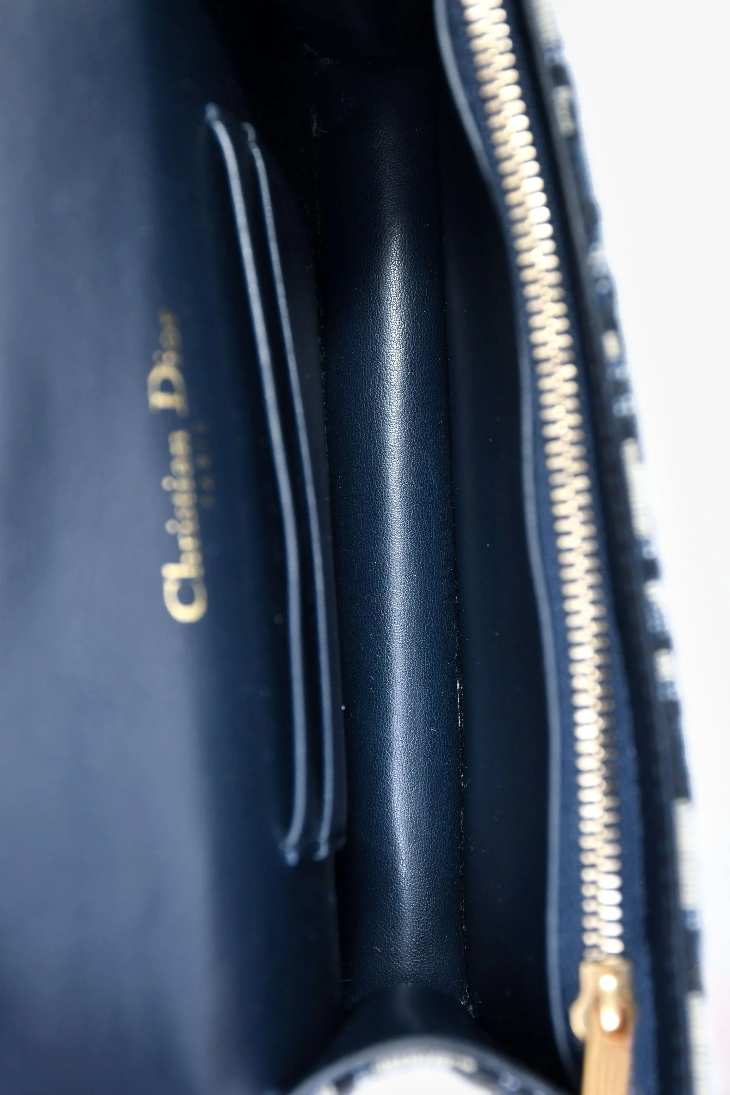 Christian Dior Navy Oblique Saddle Belt Bag - Image 6