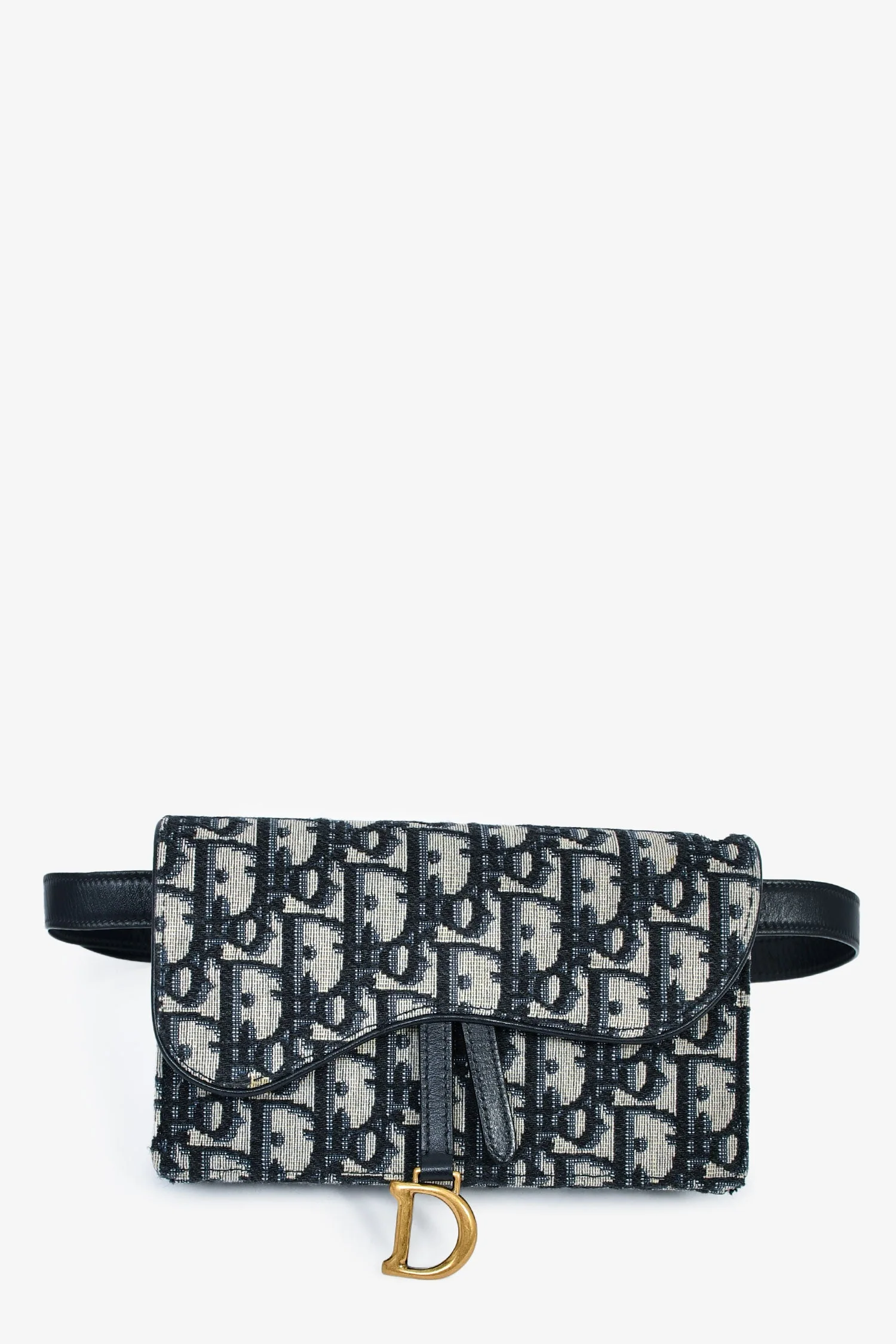 Christian Dior Navy Oblique Saddle Belt Bag - Image 7
