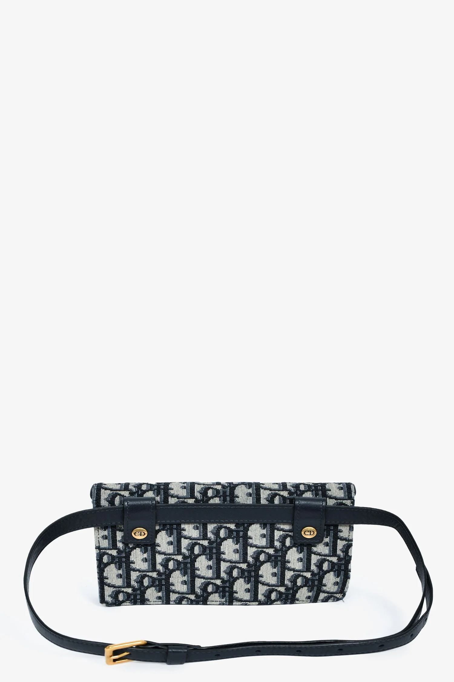 Christian Dior Navy Oblique Saddle Belt Bag - Image 8