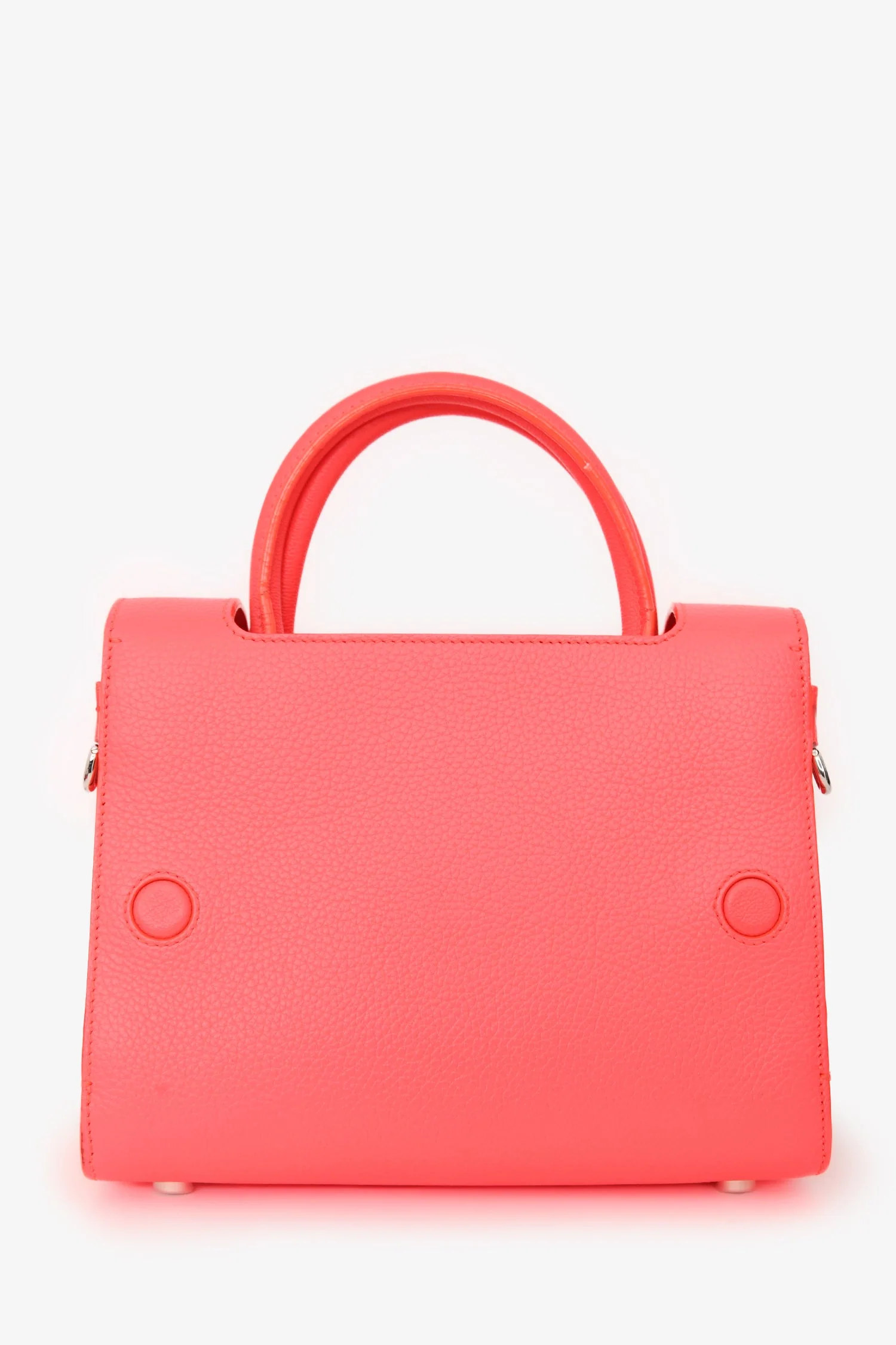 Christian Dior Neon Orange Leather "Diorever" Mini Top Handle With Strap - Image 2