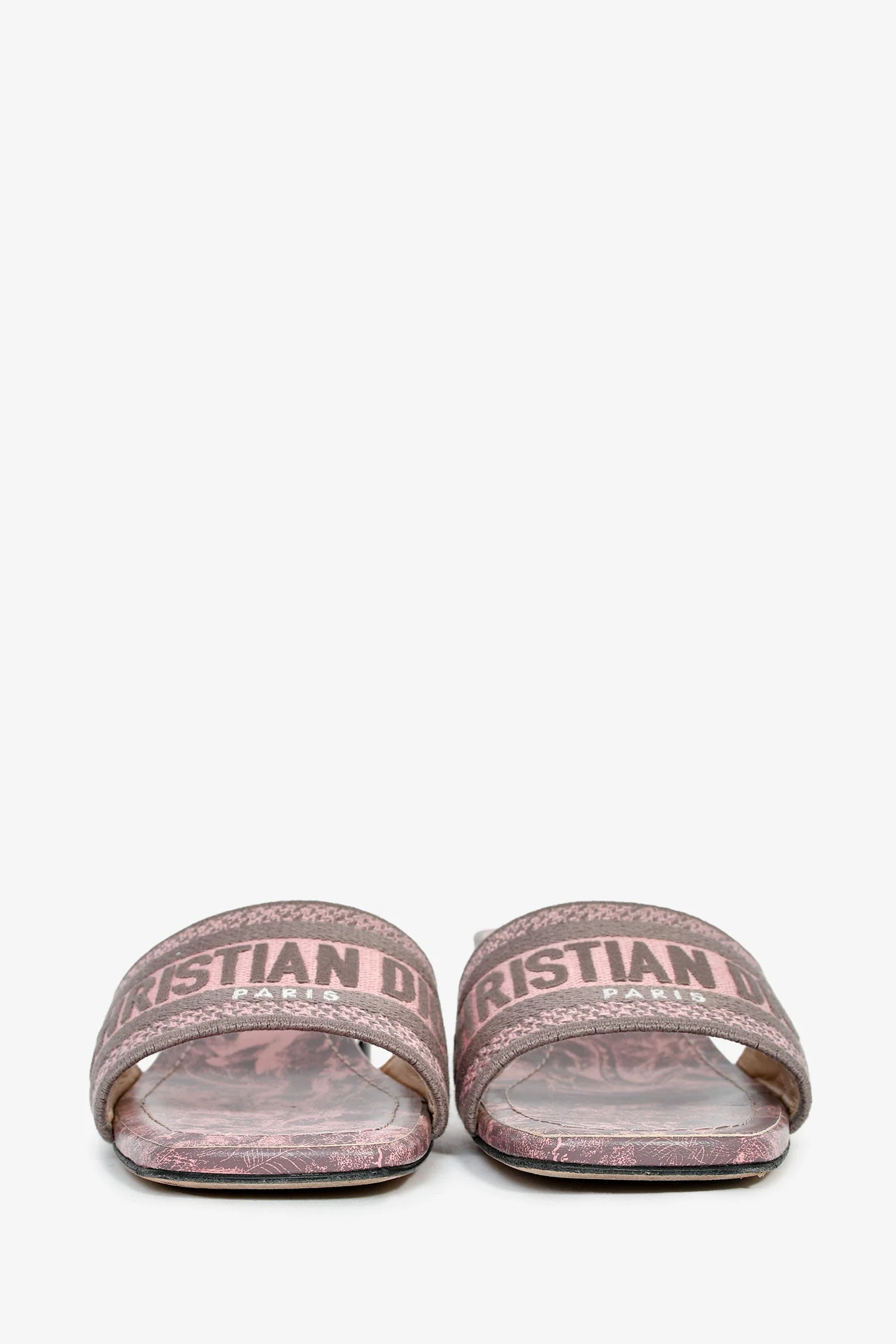 Christian Dior Pink D-way Heeled Slides Size 36.5 - Image 3