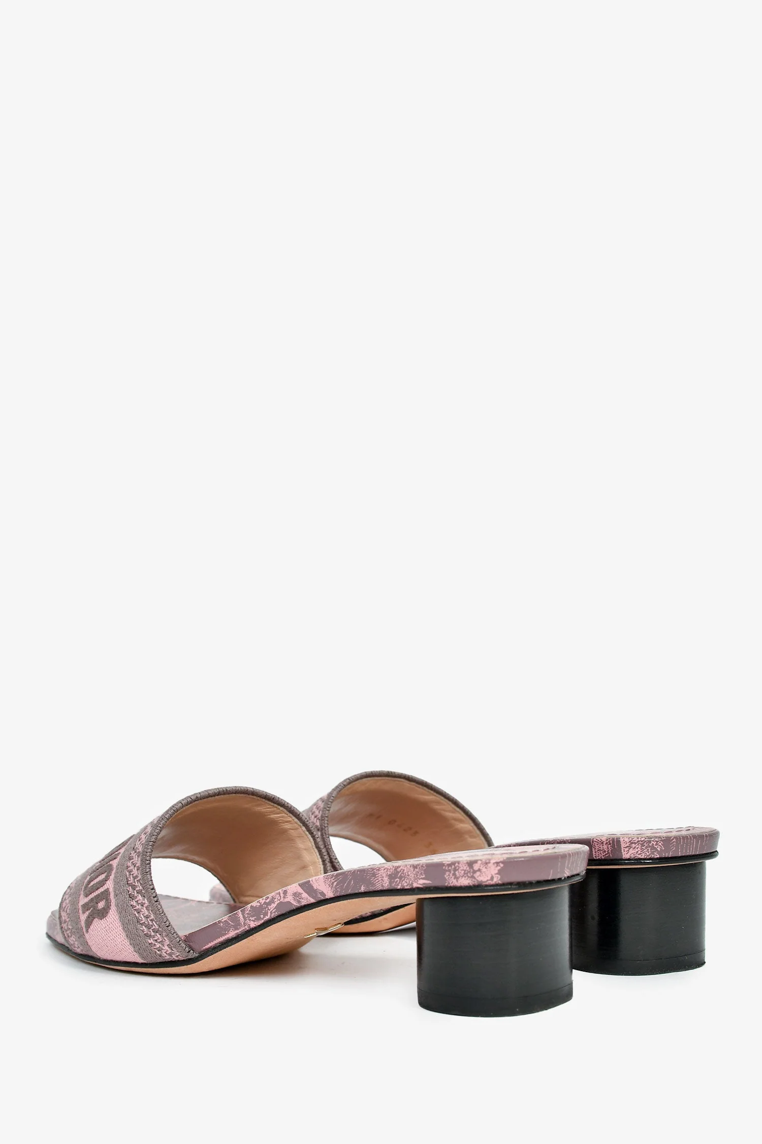 Christian Dior Pink D-way Heeled Slides Size 36.5 - Image 4