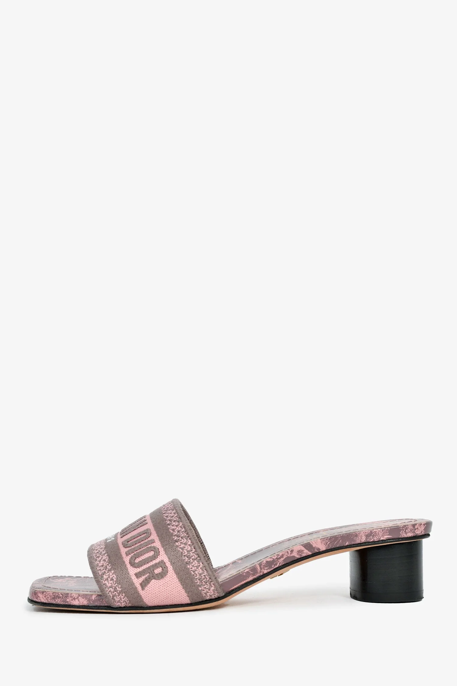 Christian Dior Pink D-way Heeled Slides Size 36.5 - Image 5