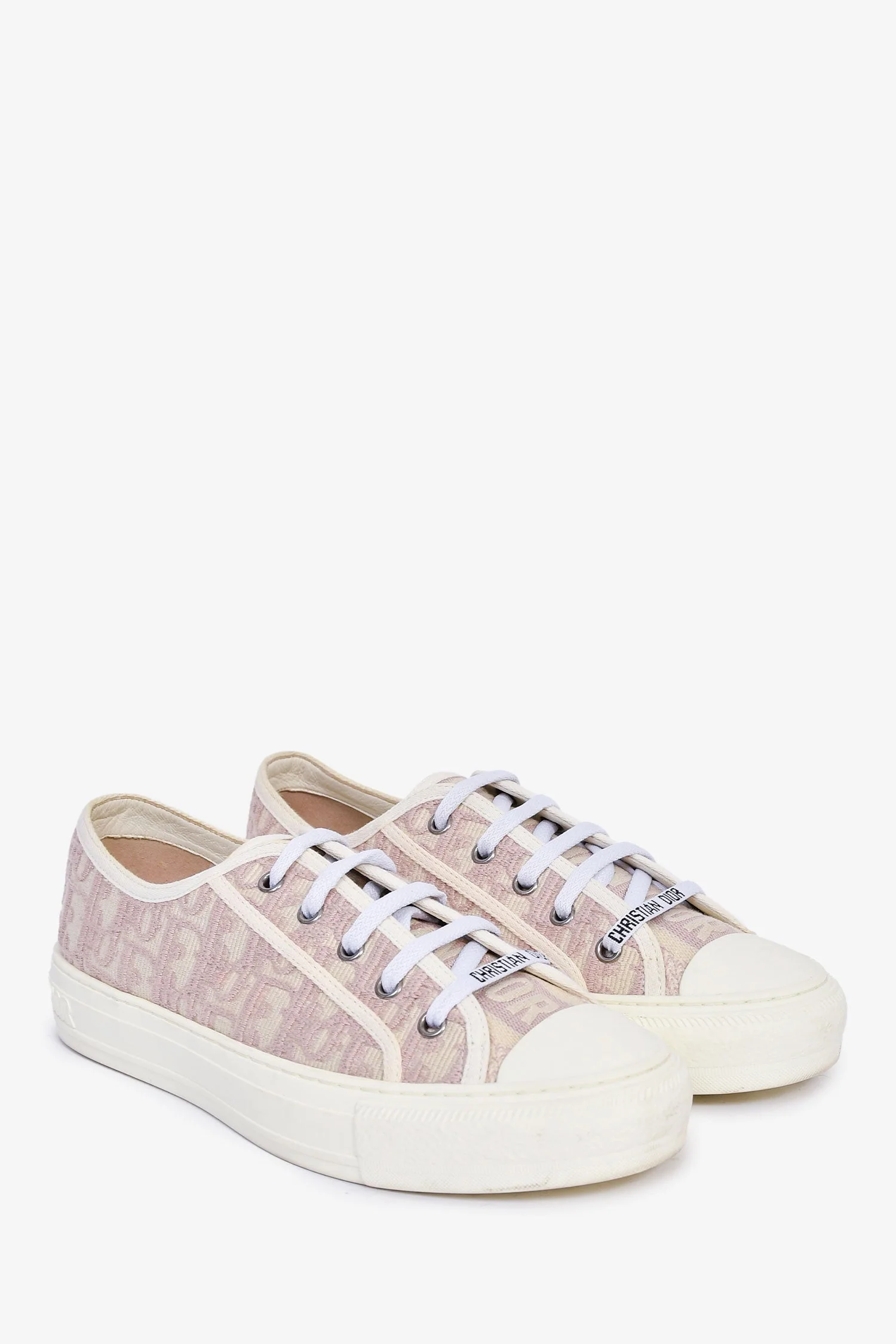 Christian Dior Pink Oblique Walk'n'Dior Sneakers Size 39 - Image 2