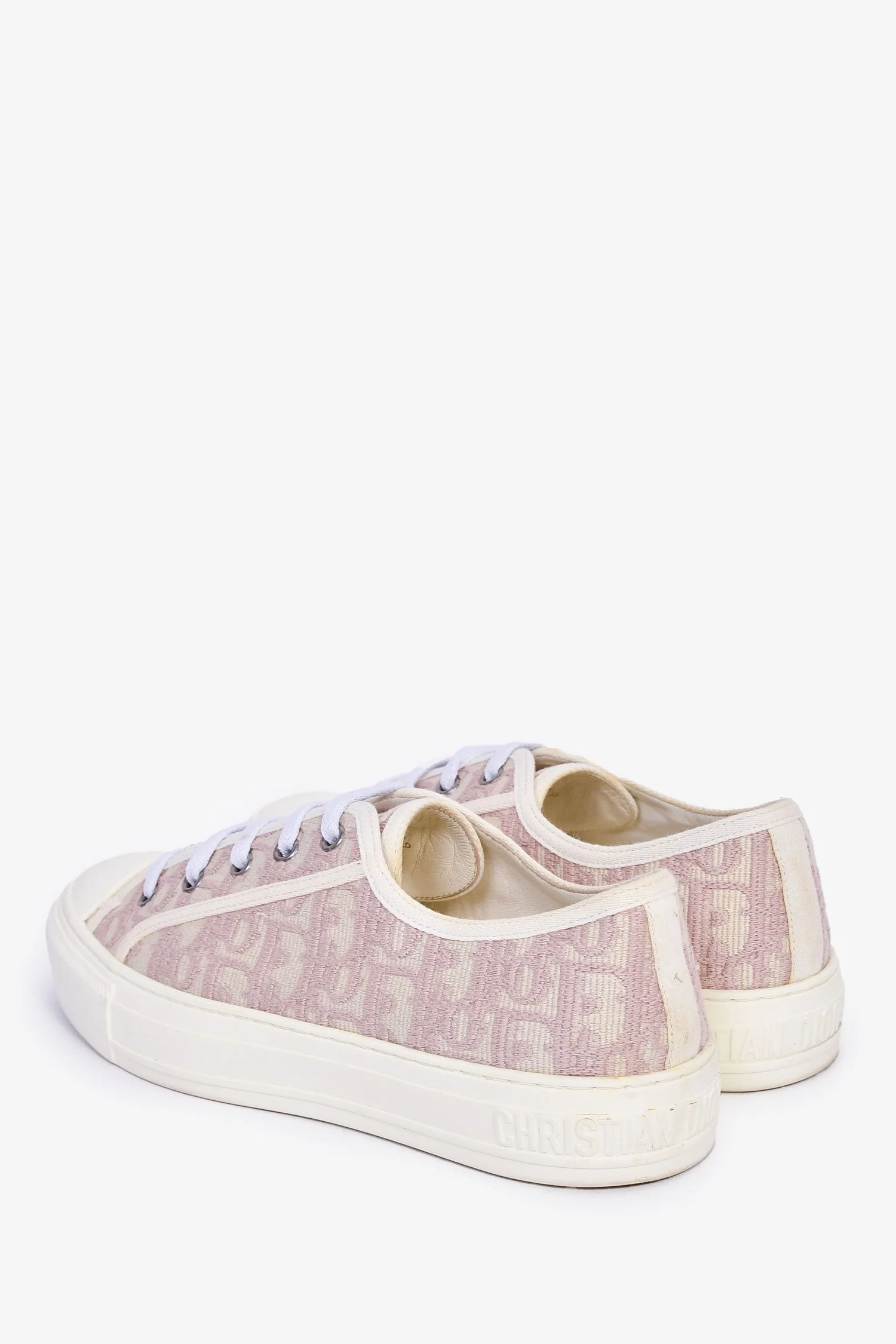 Christian Dior Pink Oblique Walk'n'Dior Sneakers Size 39 - Image 4