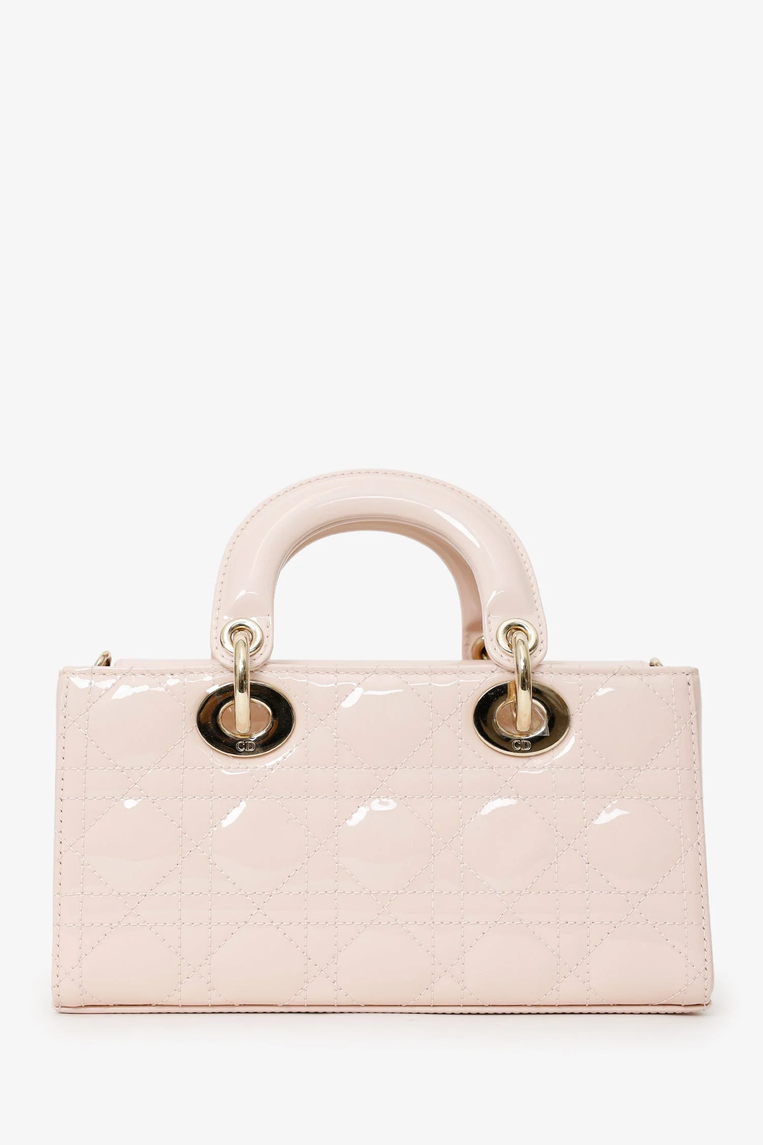 Christian Dior Pink Patent Leather Mini Lady 'D-Joy' Bag - Image 2