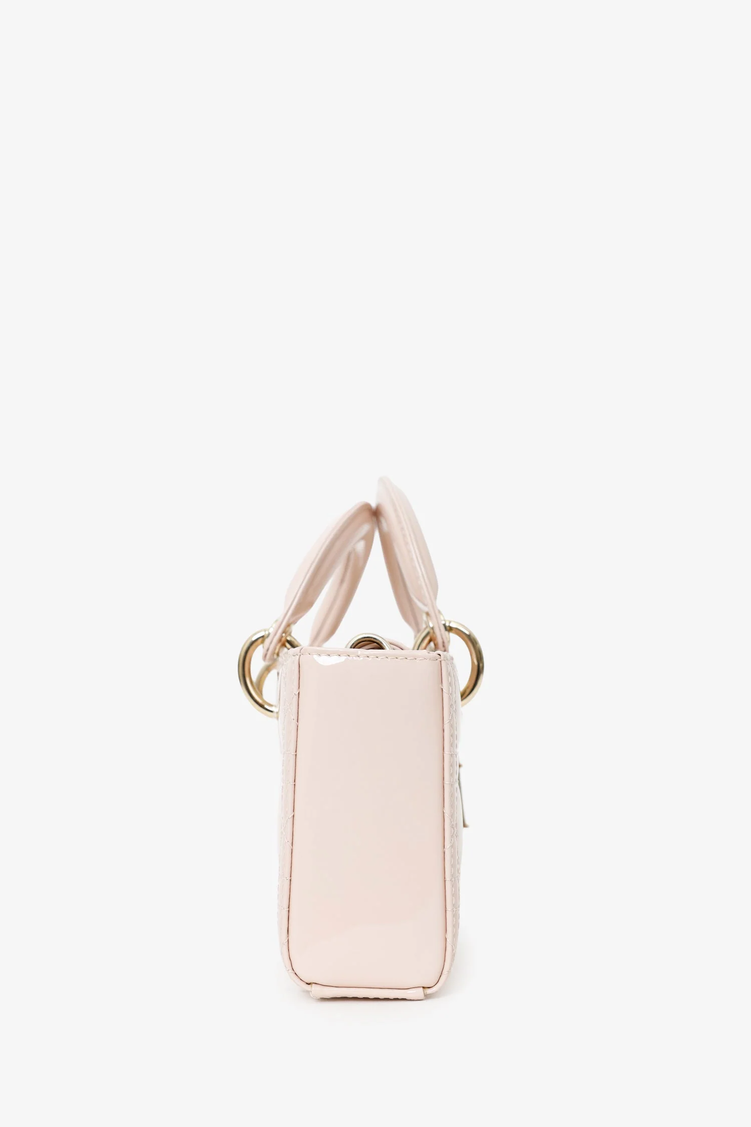 Christian Dior Pink Patent Leather Mini Lady 'D-Joy' Bag - Image 3