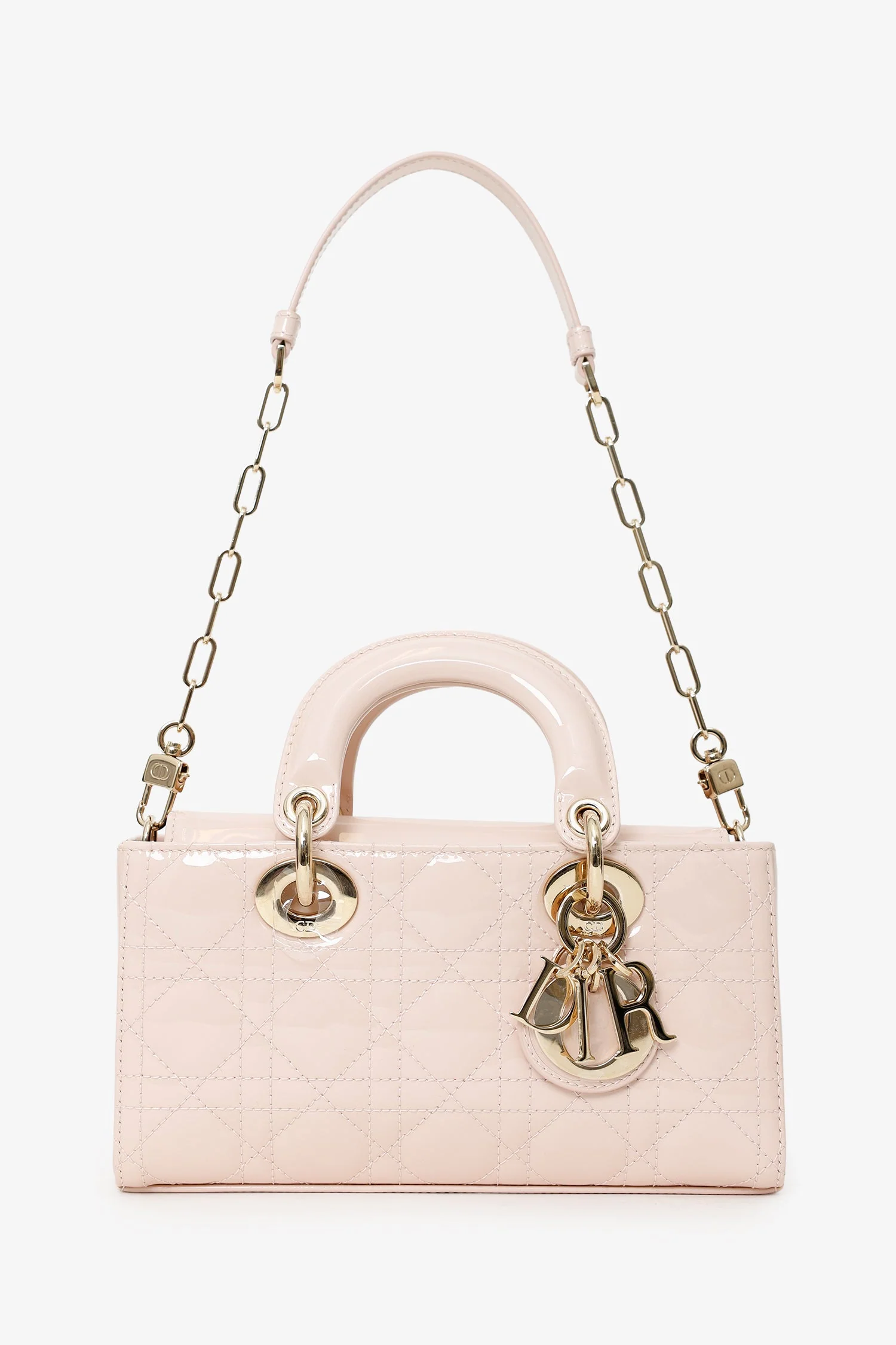 Christian Dior Pink Patent Leather Mini Lady 'D-Joy' Bag - Image 6