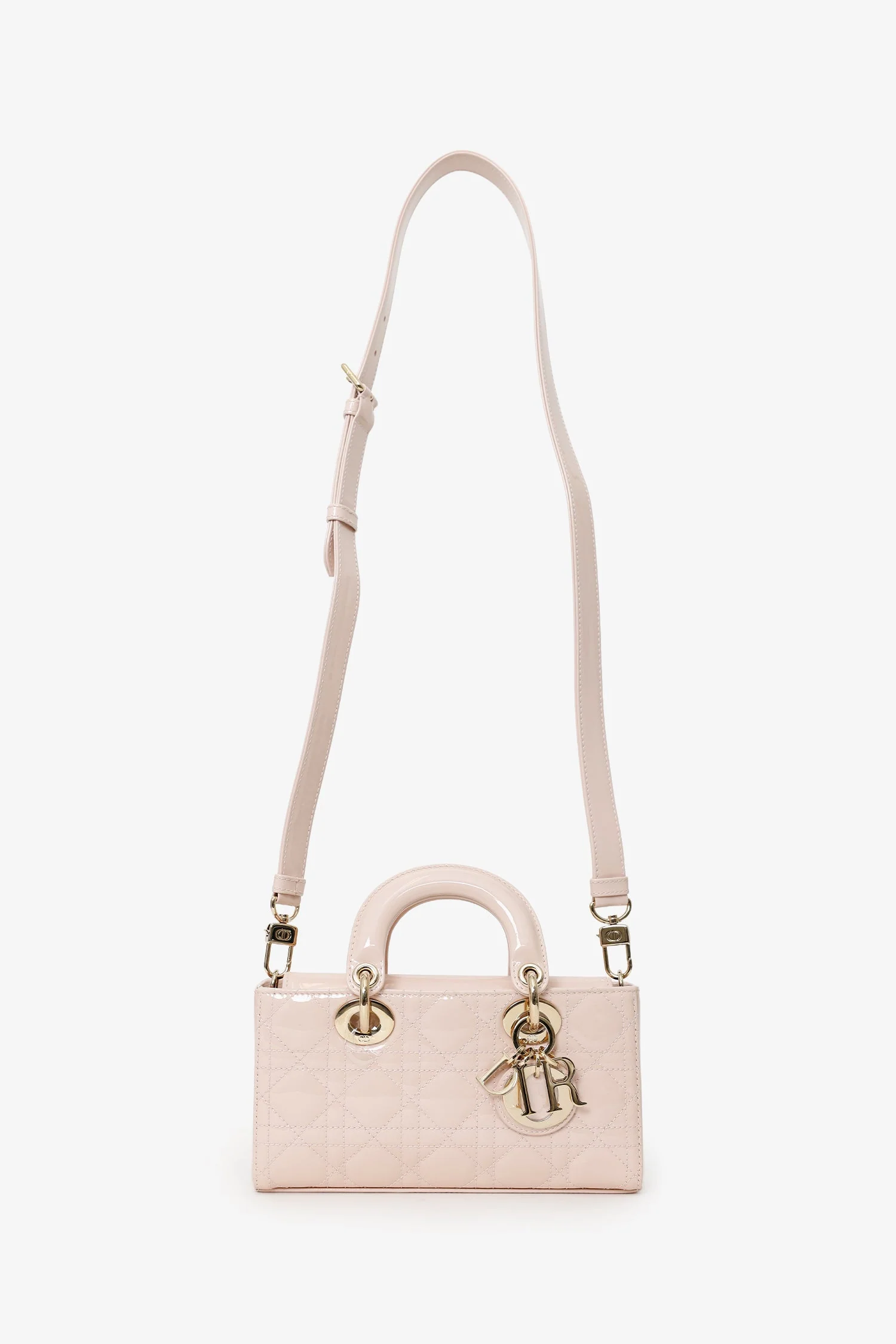 Christian Dior Pink Patent Leather Mini Lady 'D-Joy' Bag - Image 7
