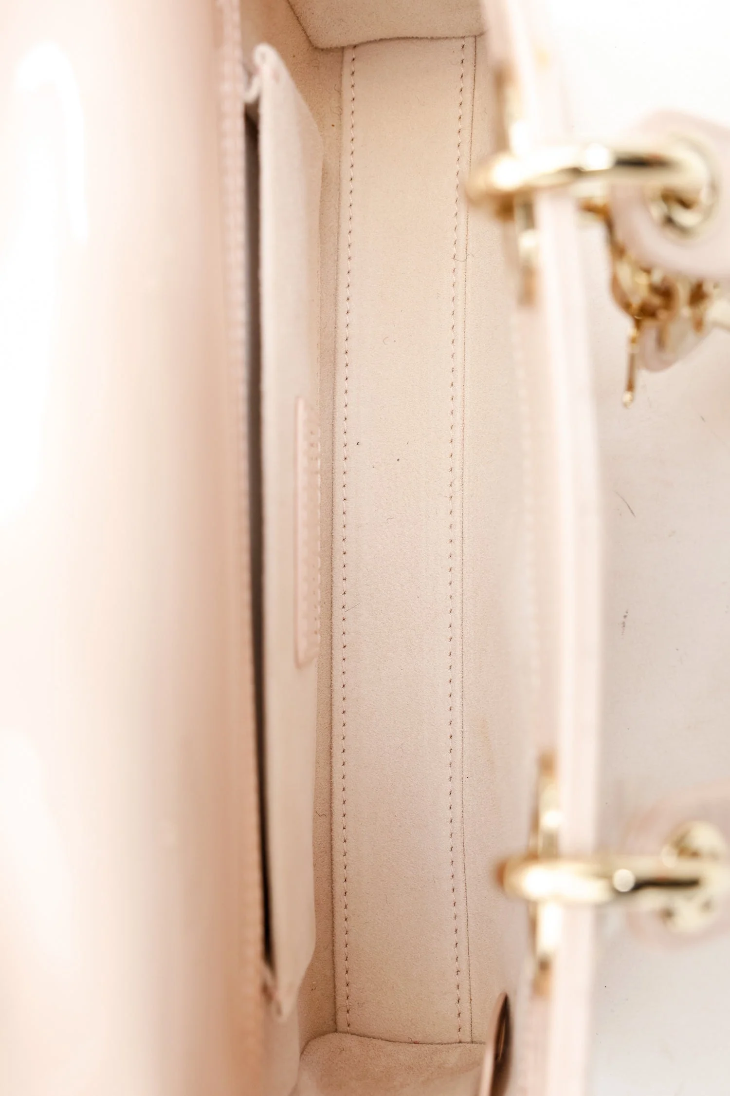 Christian Dior Pink Patent Leather Mini Lady 'D-Joy' Bag - Image 8