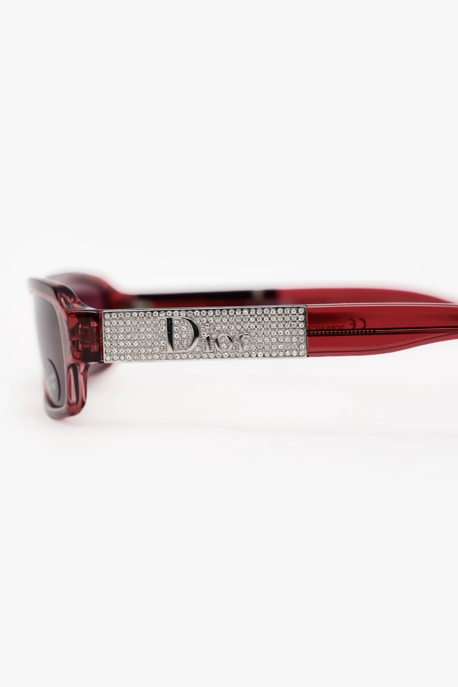 Christian Dior Purple Rhinestone Sunglasses - Image 4