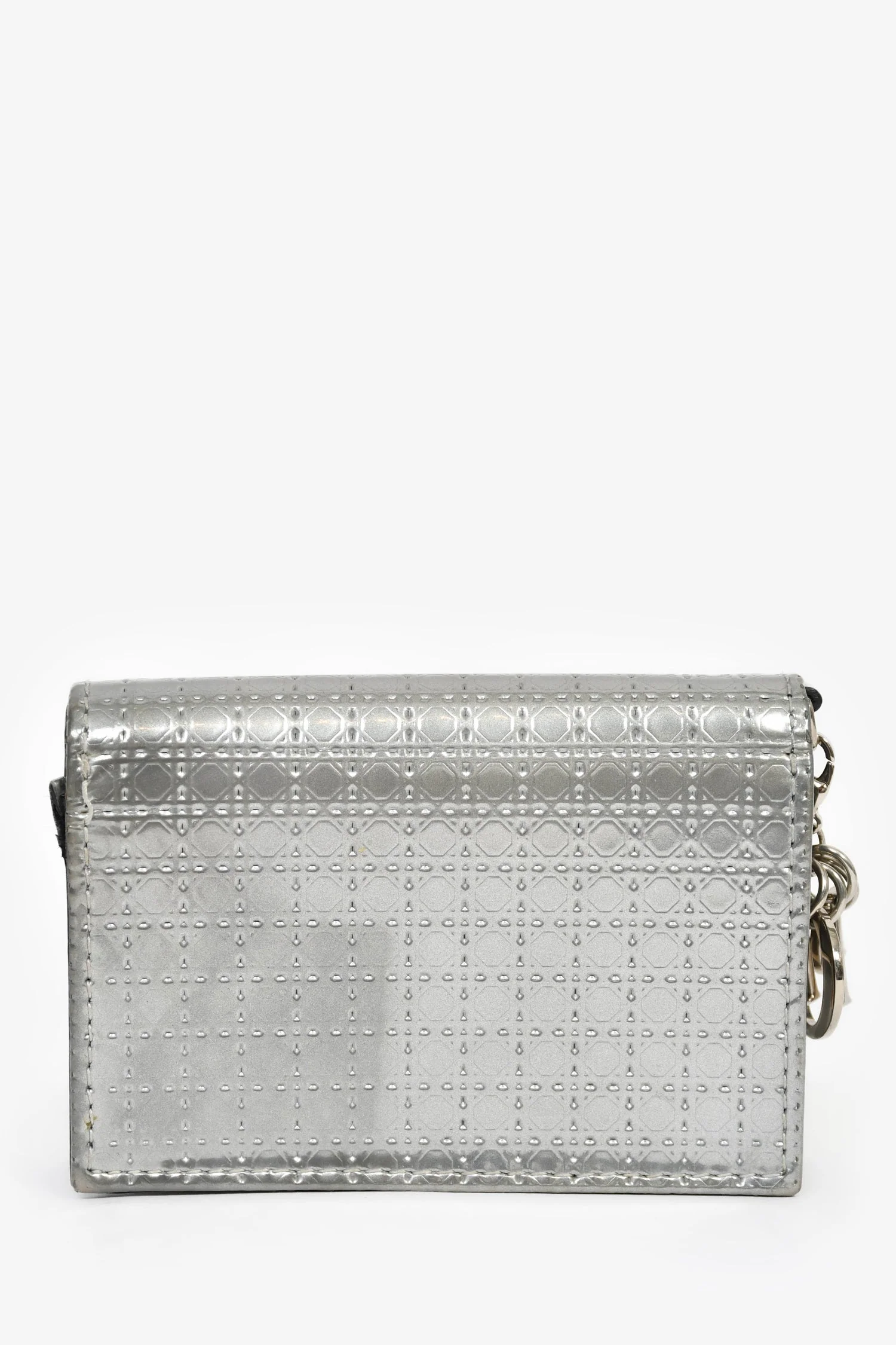 Christian Dior Silver Micro Cannage Wallet - Image 2