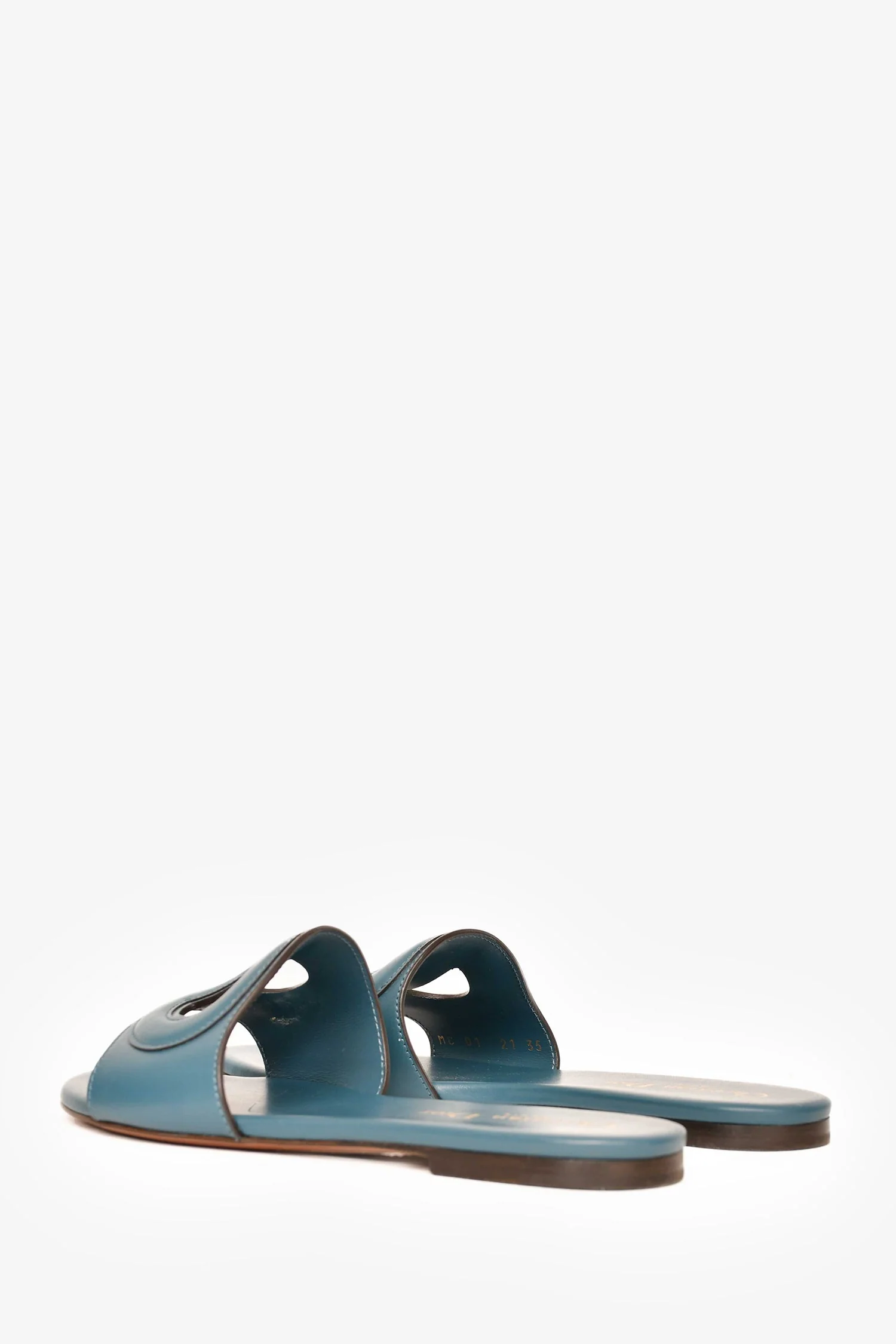Christian Dior Teal 'D Club' Sandals Size 35 - Image 4
