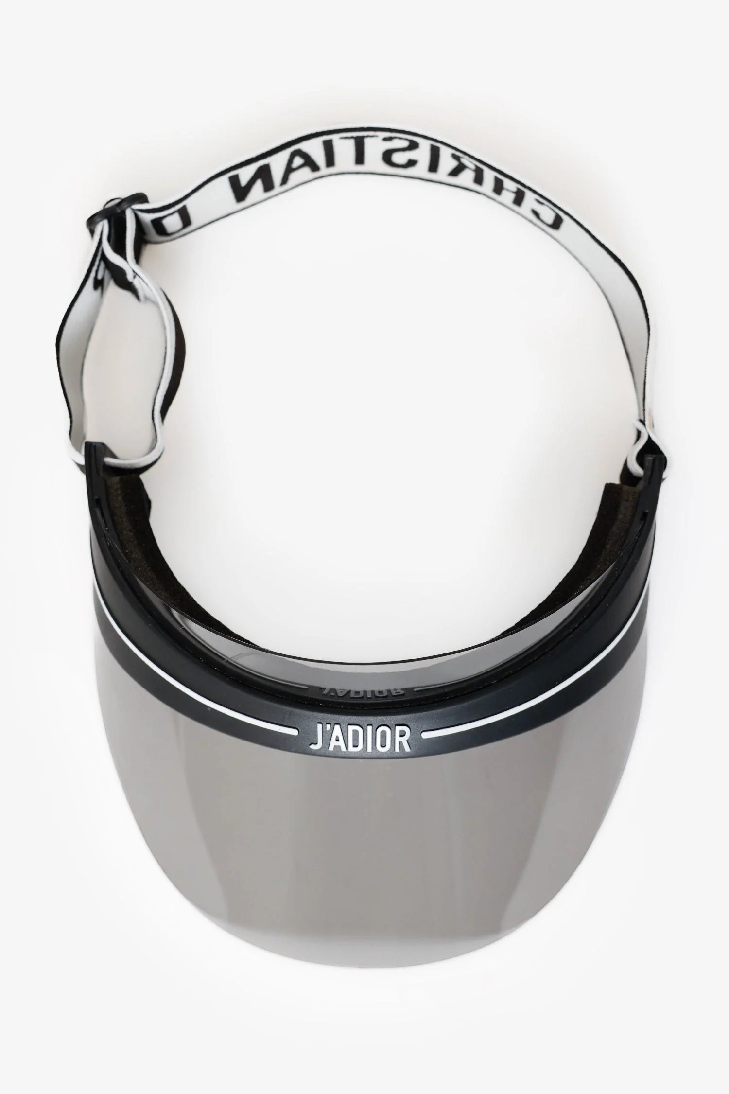 Christian Dior White/Black DiorClub1 Visor - Image 4