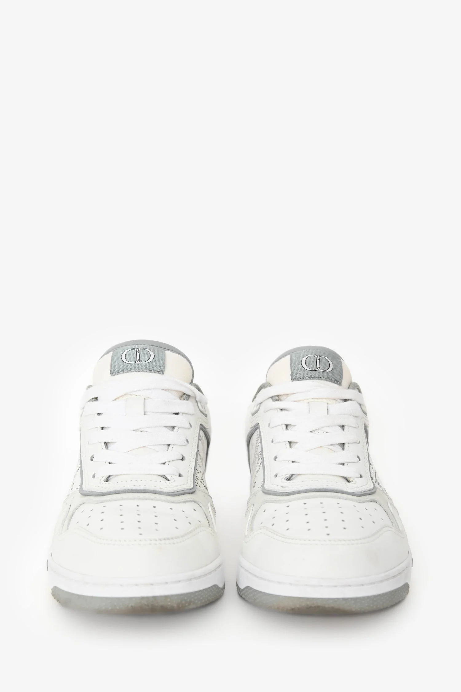 Christian Dior White Leather Oblique Low-Top Sneaker Size 36 - Image 3