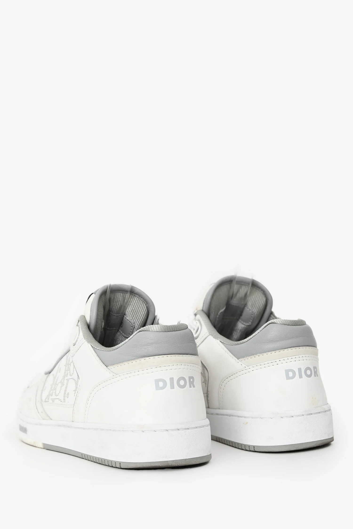Christian Dior White Leather Oblique Low-Top Sneaker Size 36 - Image 4